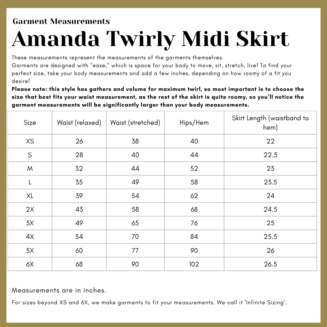 Amanda A-Line Midi Skirt in Scarlet Cotton Poplin