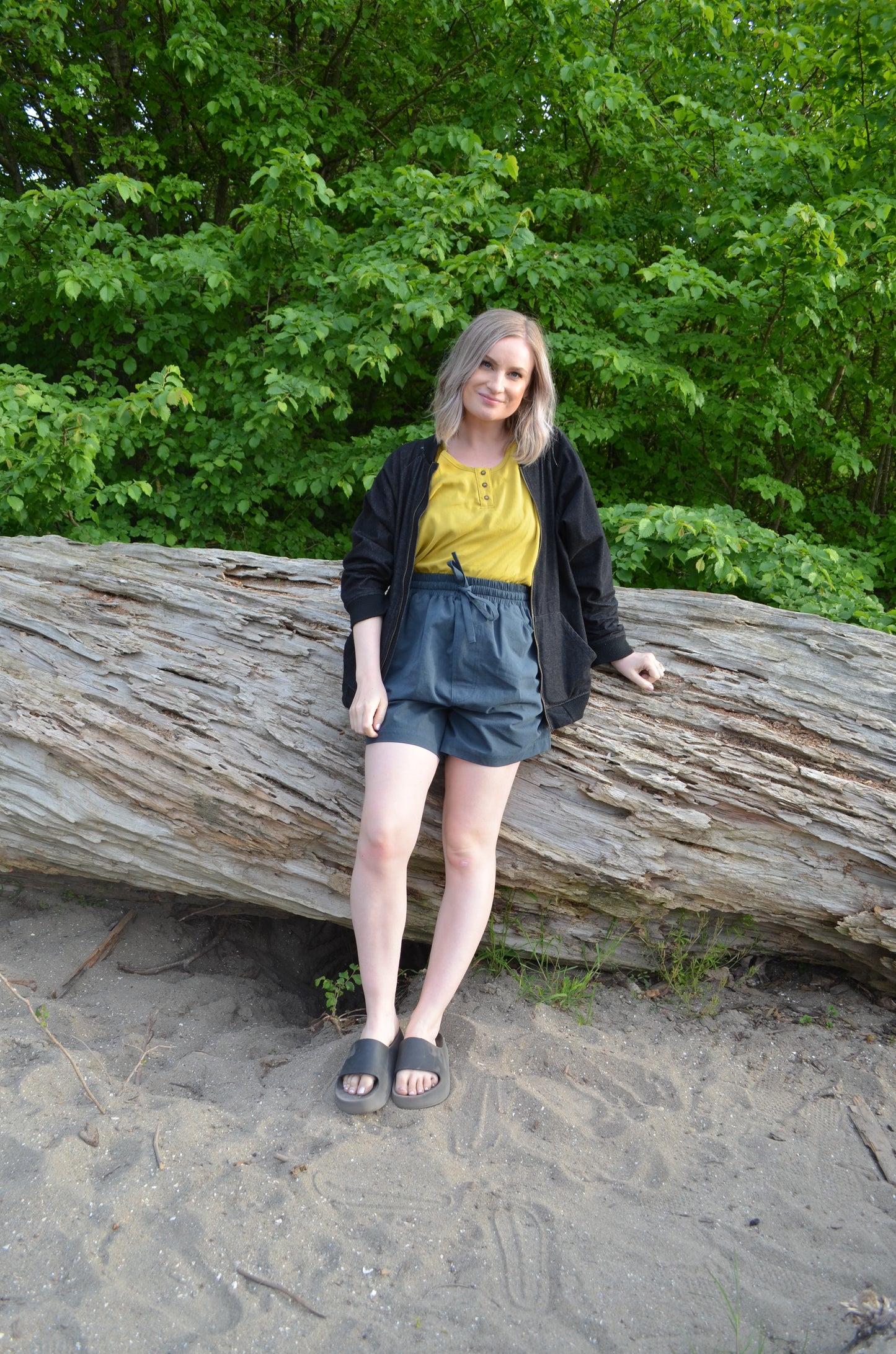 Mae Shorts in Organic Brushed Cotton