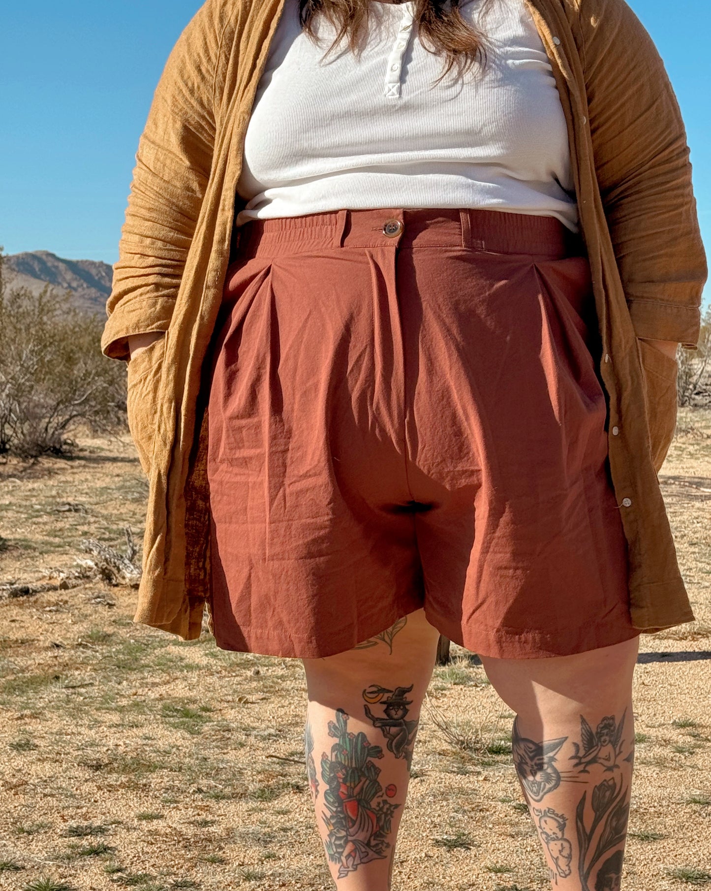 Lois Shorts in Organic Brushed Cotton by Connally Goods