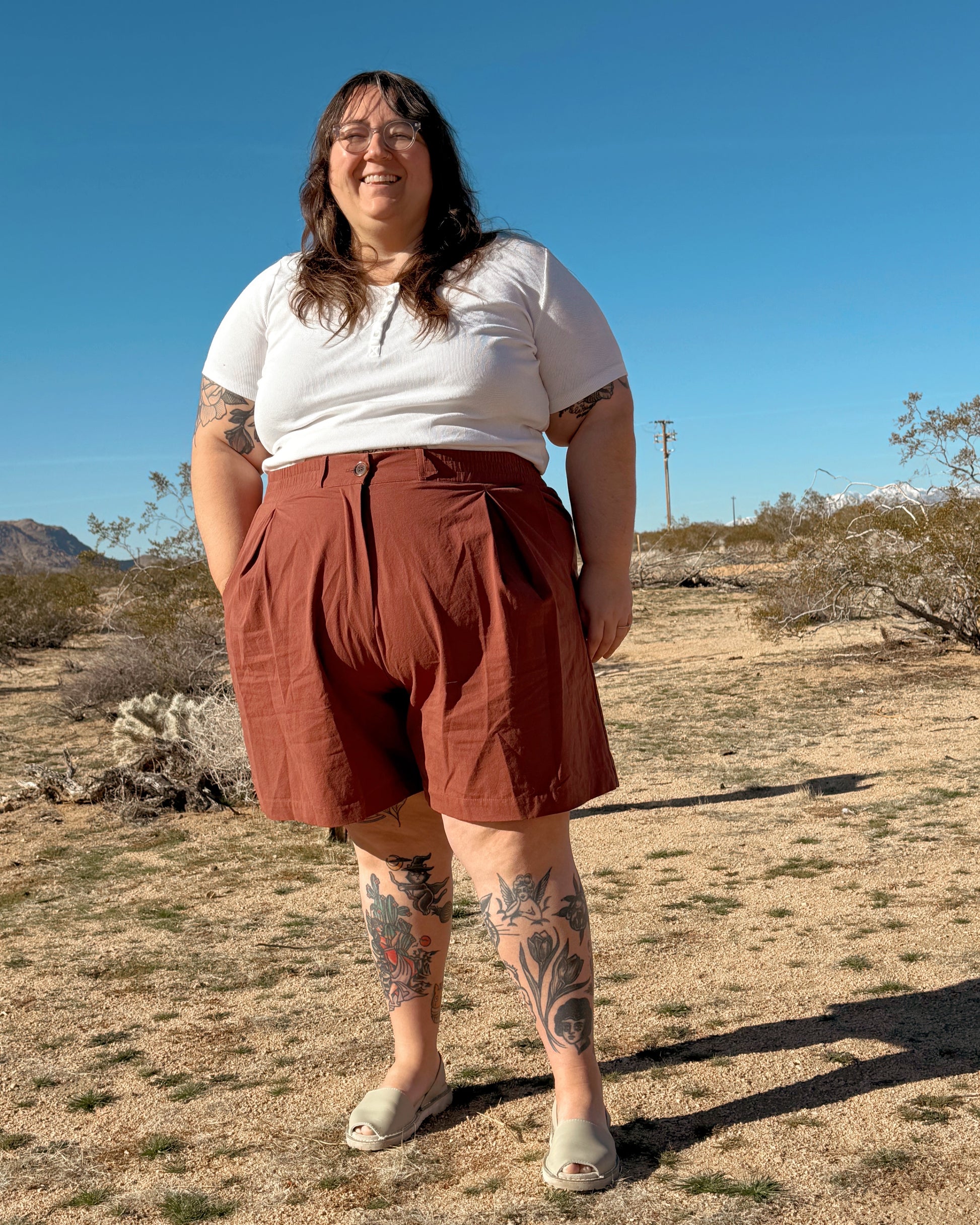 Lois Shorts in Organic Brushed Cotton by Connally Goods