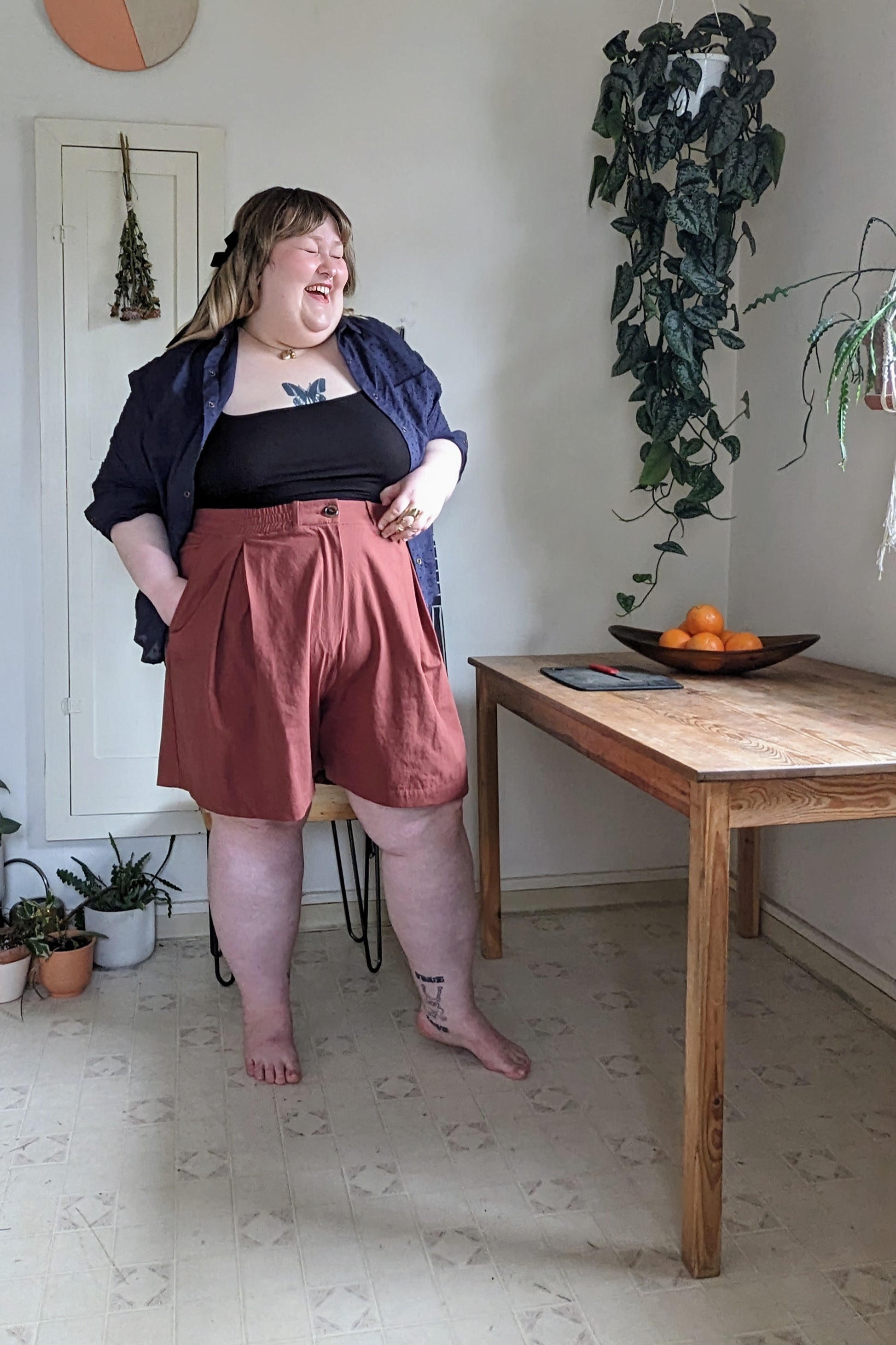 Lois Shorts in Organic Brushed Cotton by Connally Goods