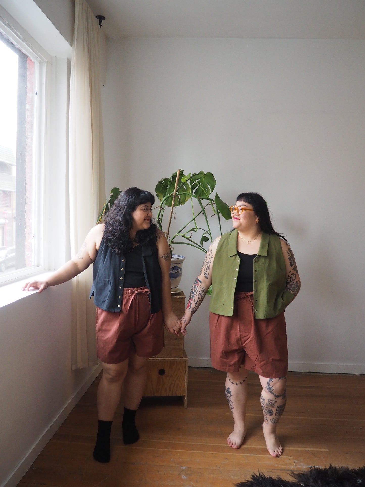 Mae Shorts in Organic Brushed Cotton