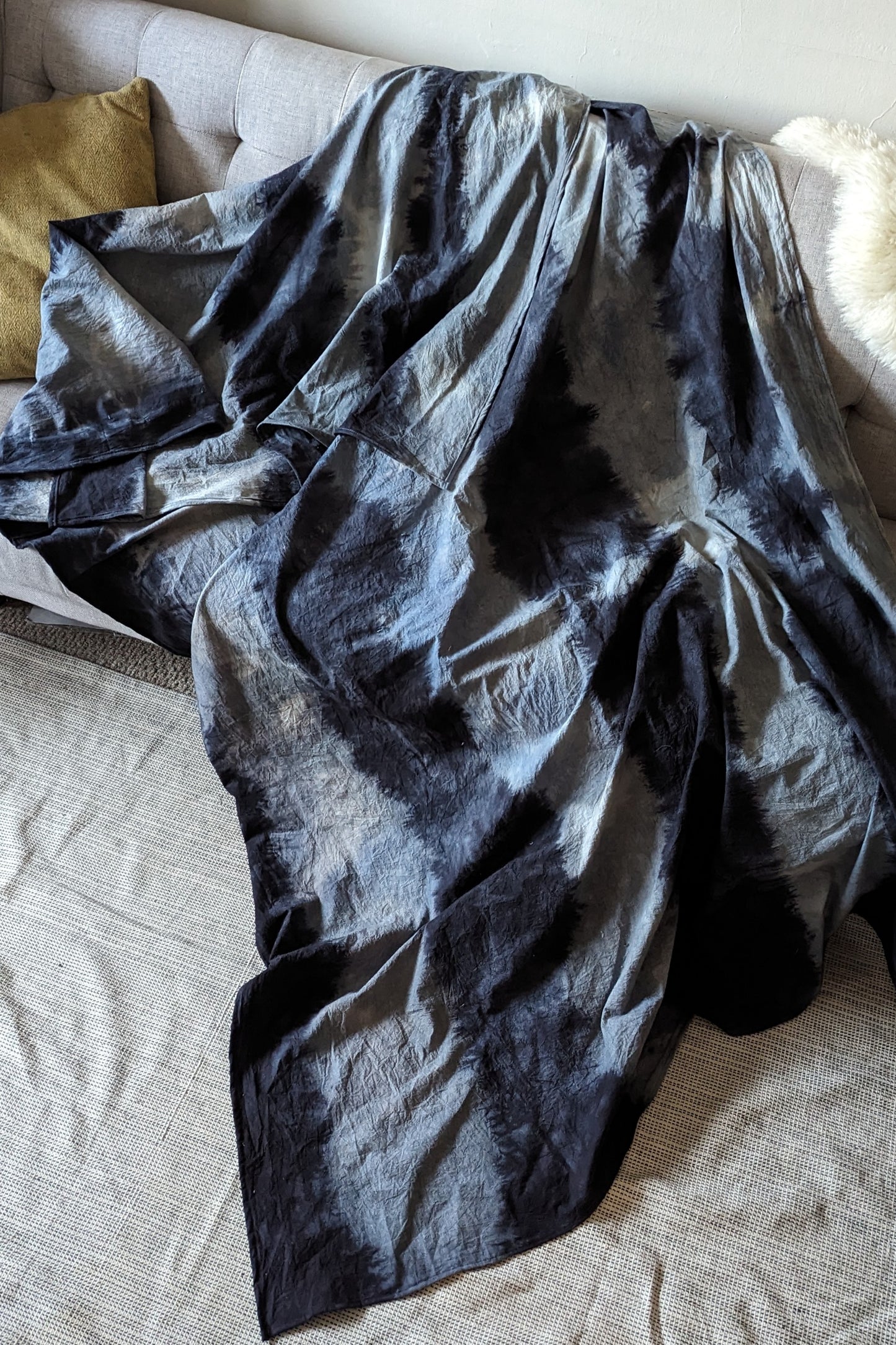 Hand Dyed Organic Cotton Blanket