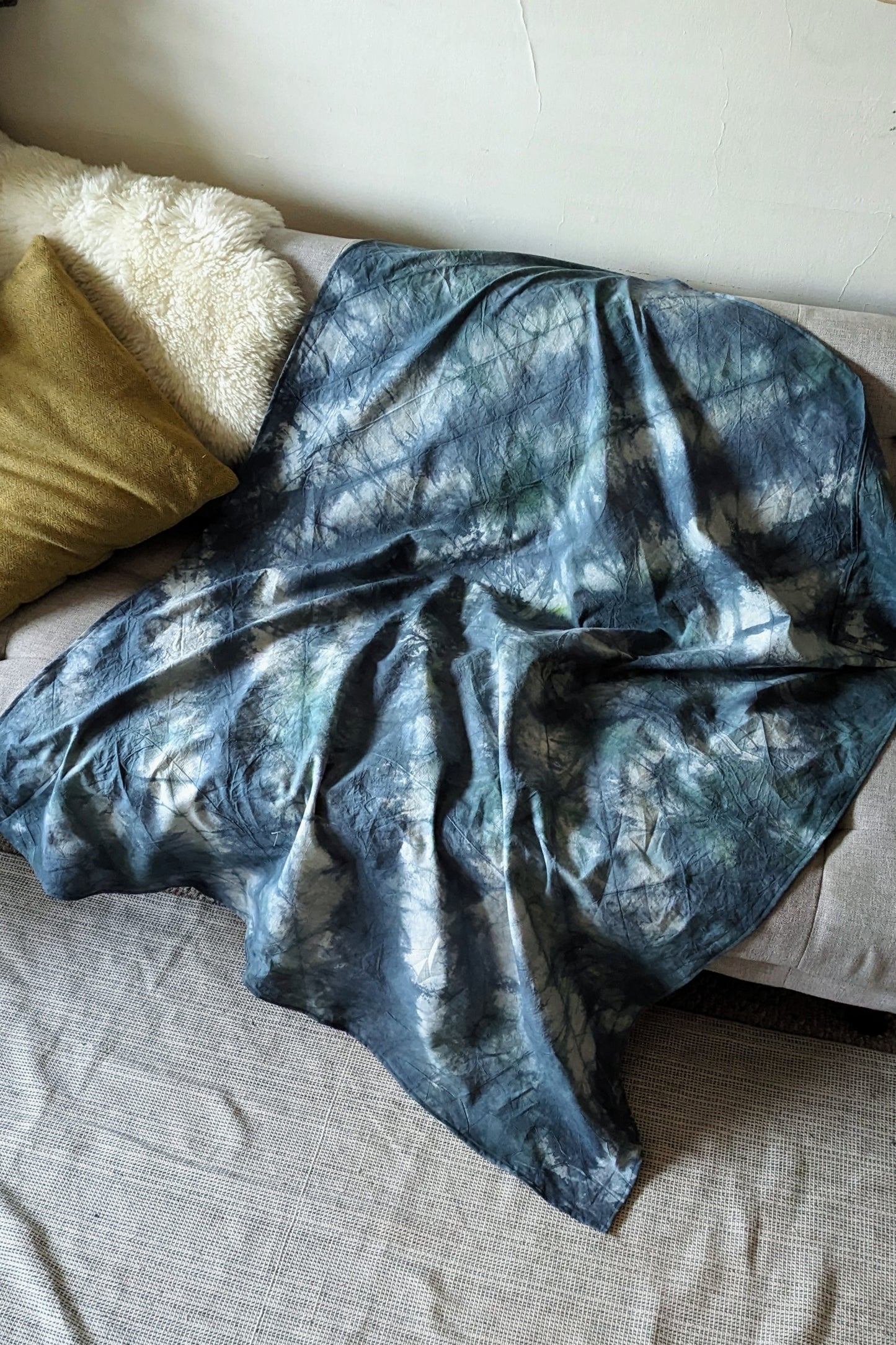 Hand Dyed Organic Cotton Blanket