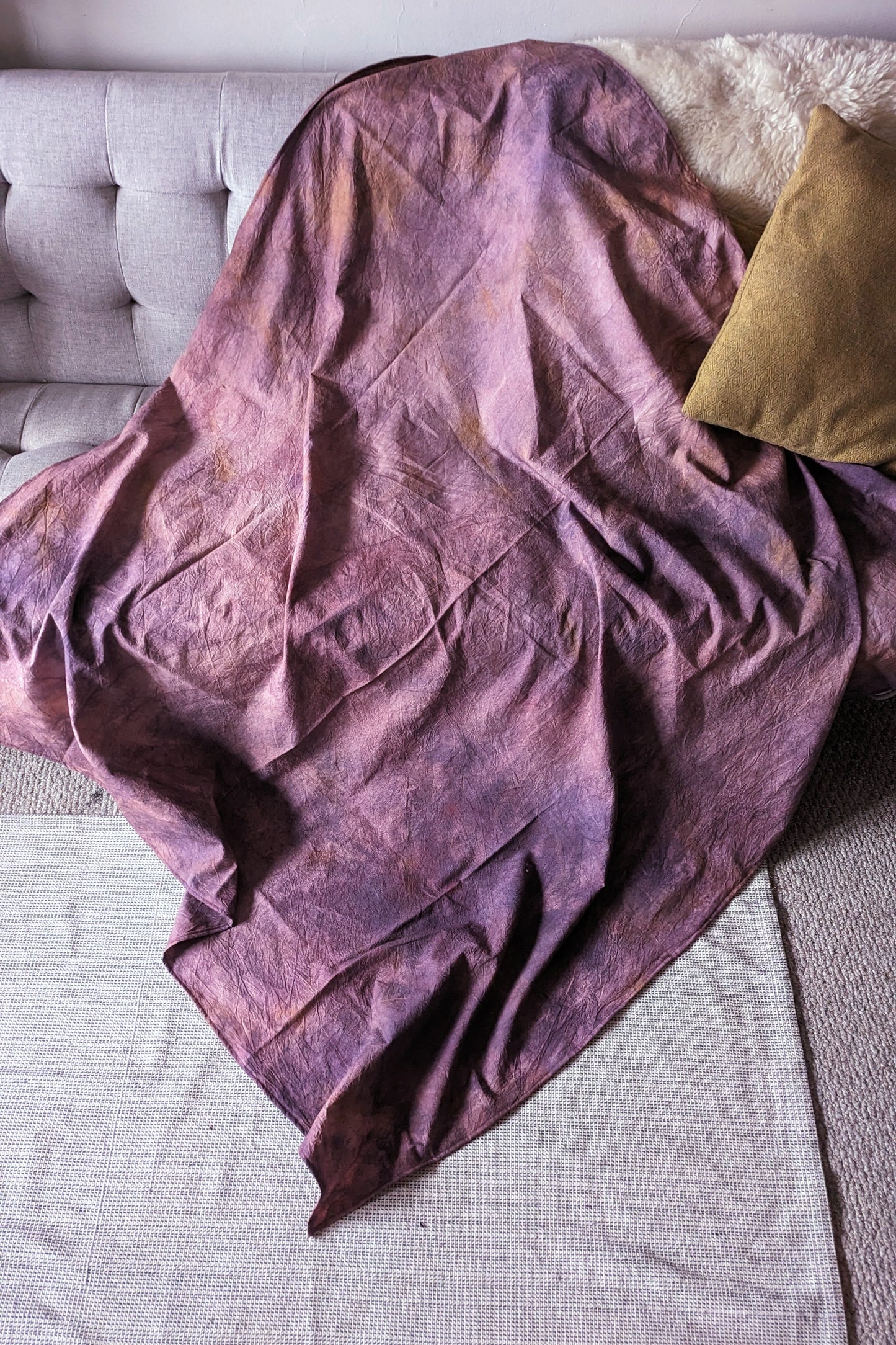 Hand Dyed Organic Cotton Blanket