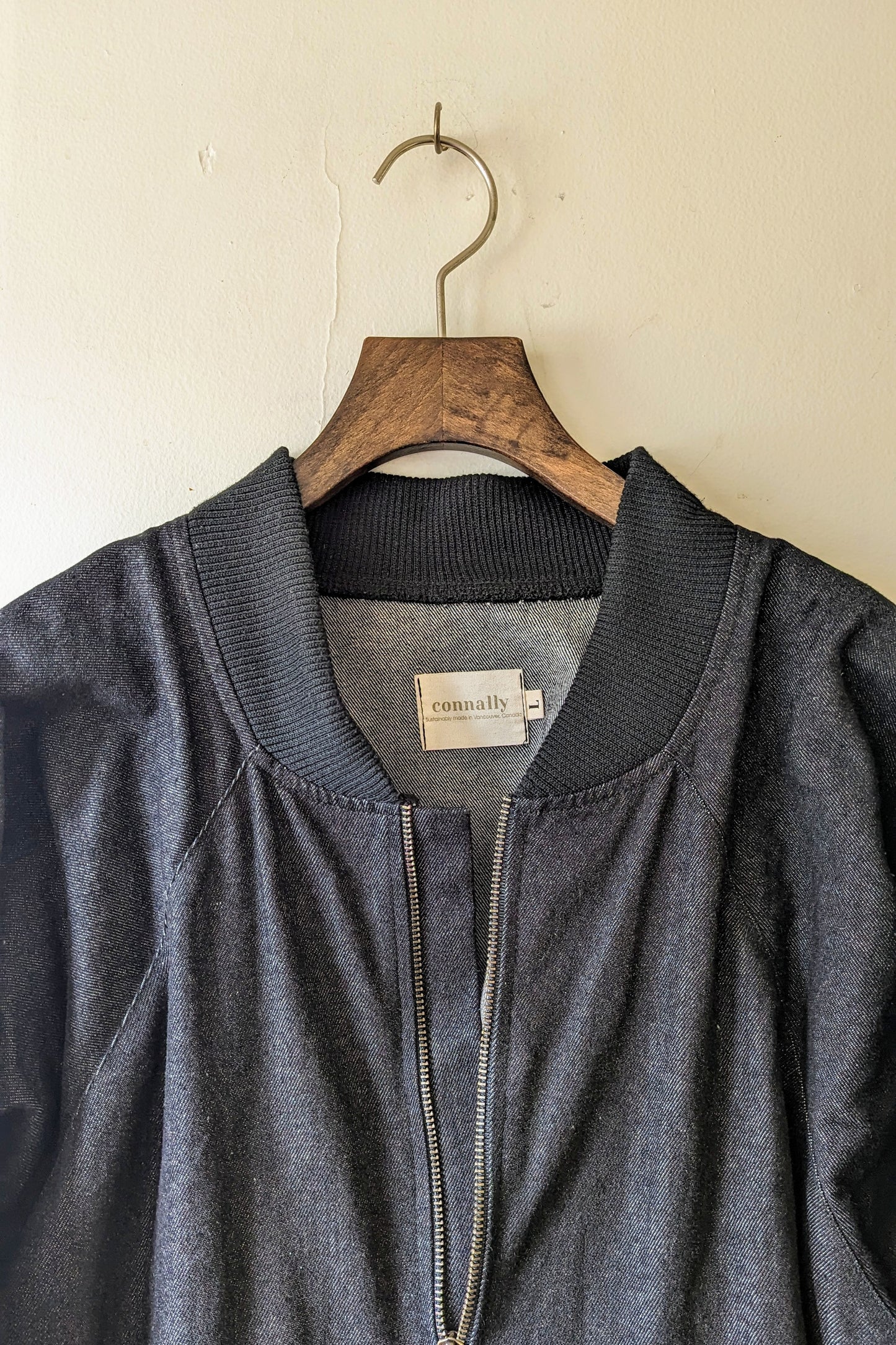 Roscoe Bomber Jacket in Japanese Raw Denim by Connally Goods