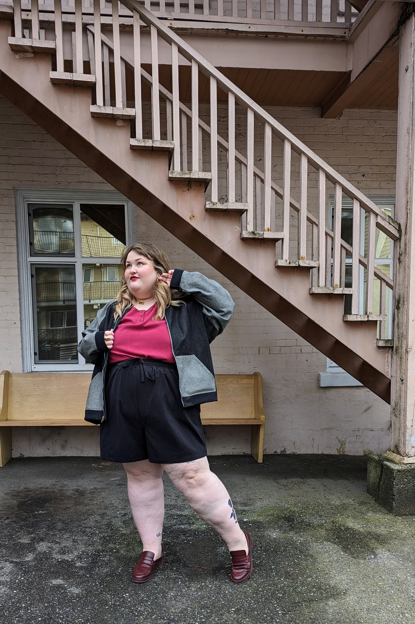 Roscoe Bomber Jacket in Japanese Raw Denim: COLOUR BLOCK EDITION