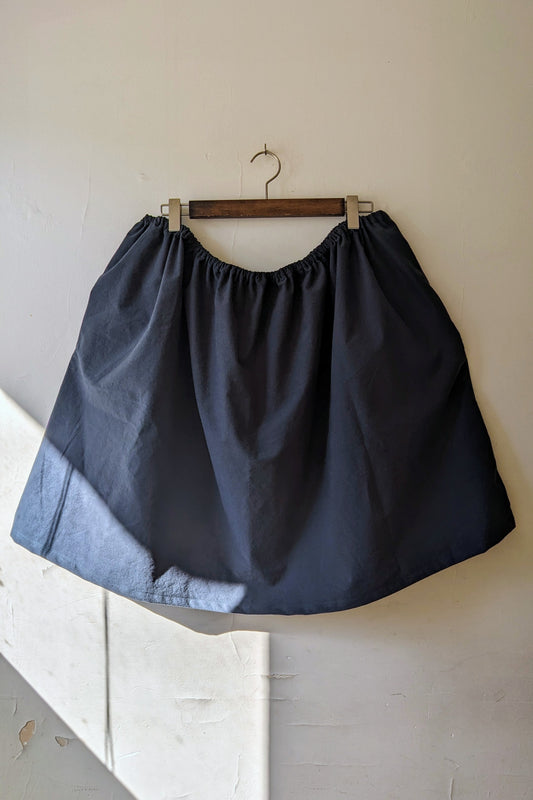 A-Line Skirt in Lagoon Blue Organic Brushed Cotton (Sample Sale, size 4X-5X)