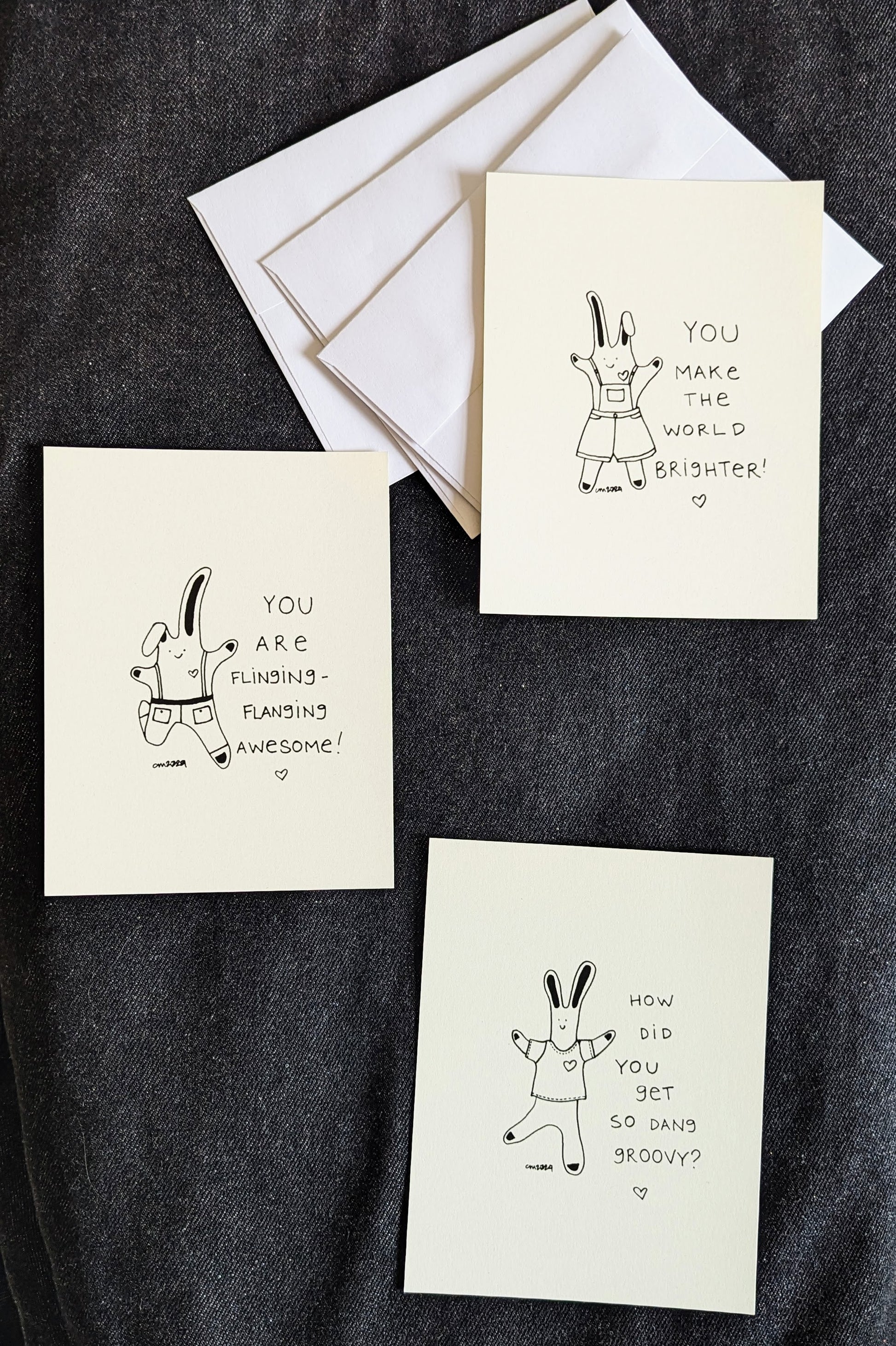 Illustrated Greeting Cards with Envelopes by Connally Goods