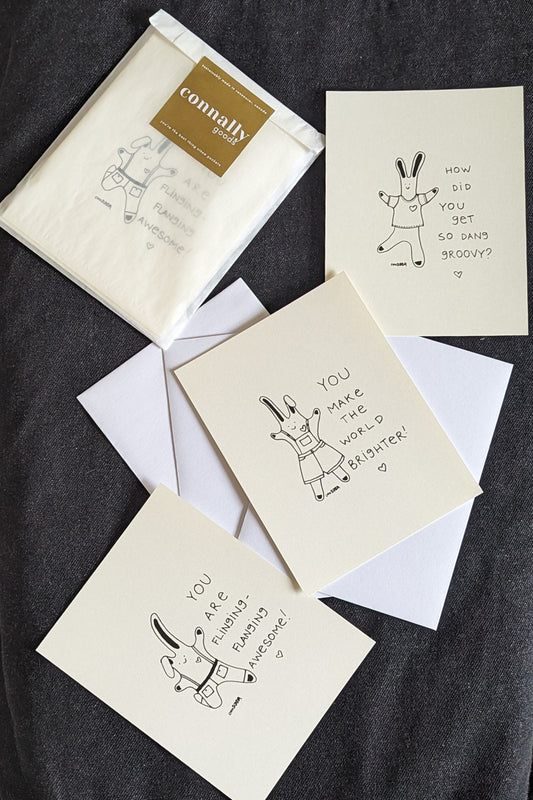 Illustrated Greeting Cards with Envelopes by Connally Goods