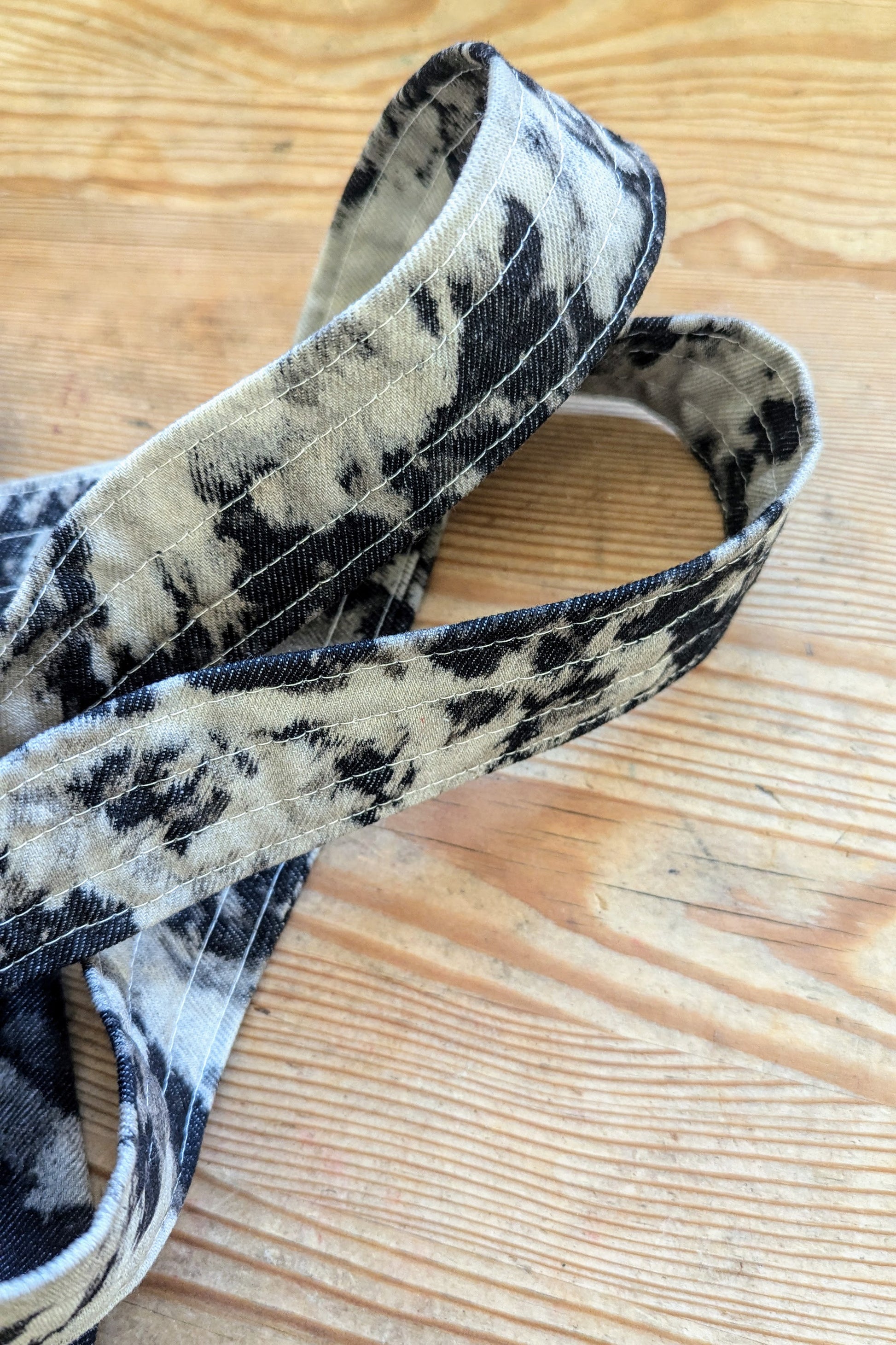 Japanese Raw Denim Haul-All Tote Bag with Extra-Long Strap (Acid Wash) by Connally Goods