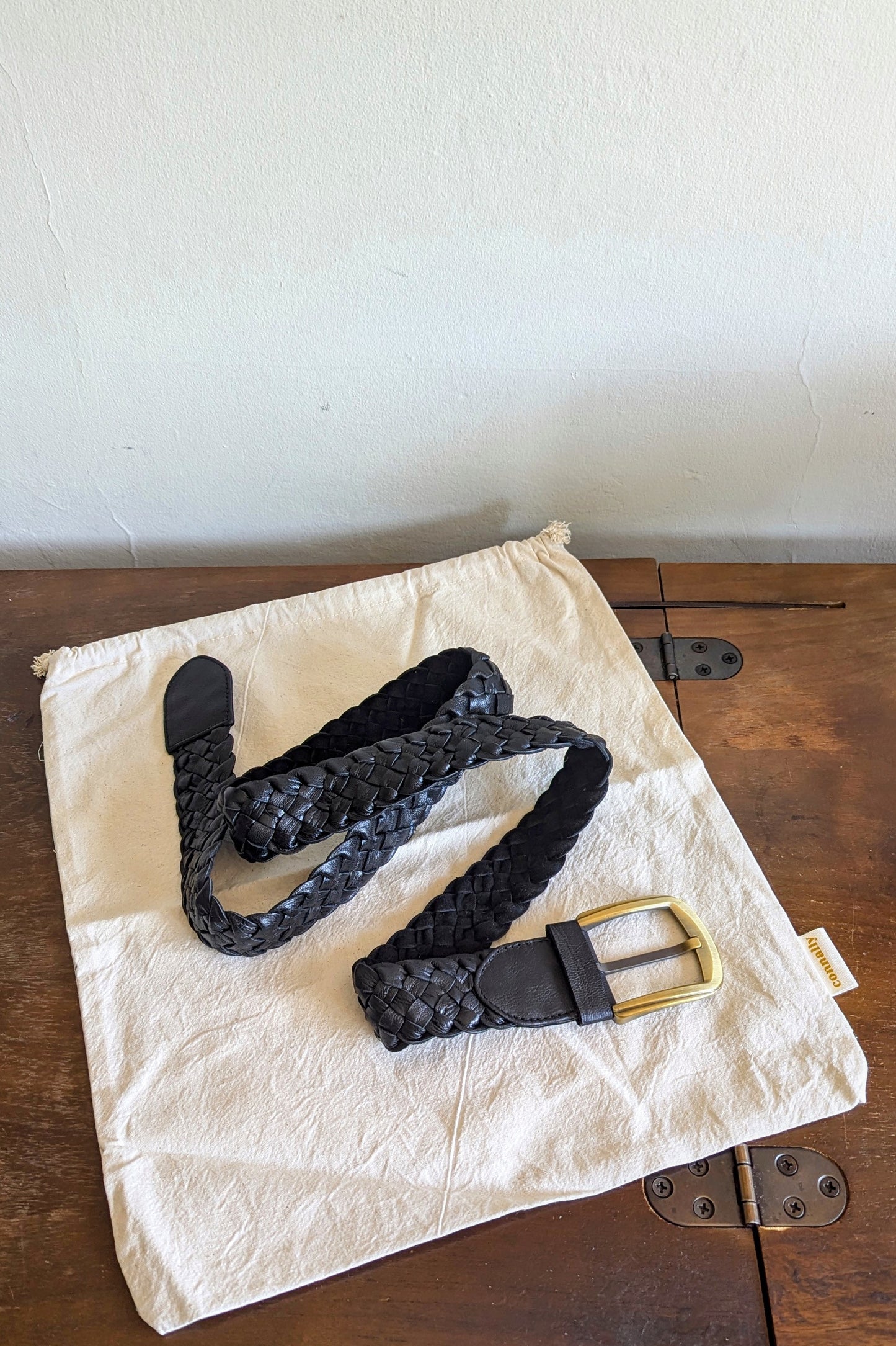 Handwoven Leather Belts - Black Leather (Extended Lengths)