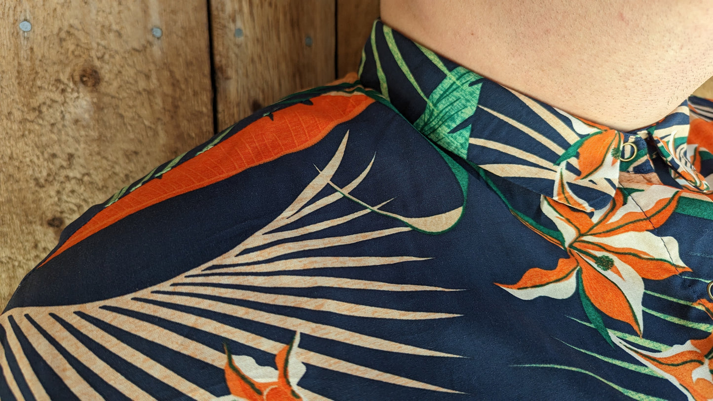 Thomas Shirt in Tigerlily (Lightweight Cotton-Viscose) by Connally Goods