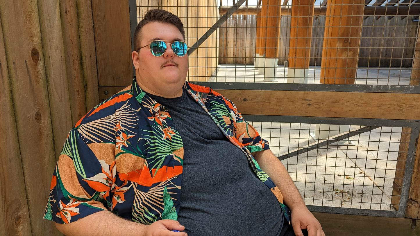 Thomas Shirt in Tigerlily (Lightweight Cotton-Viscose) by Connally Goods