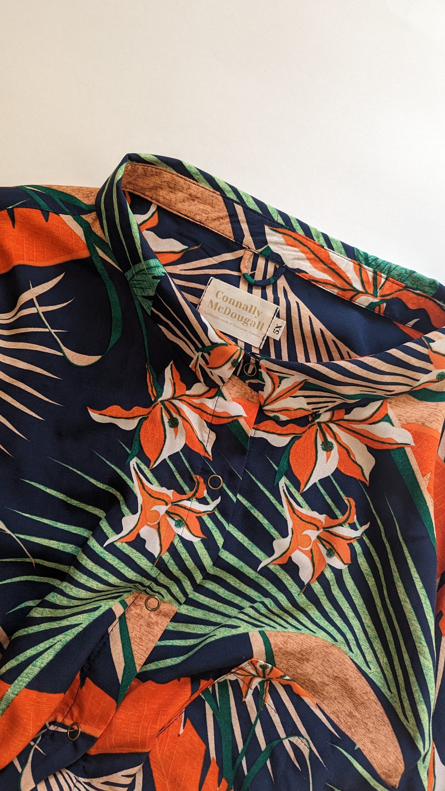 Thomas Shirt in Tigerlily (Lightweight Cotton-Viscose) by Connally Goods