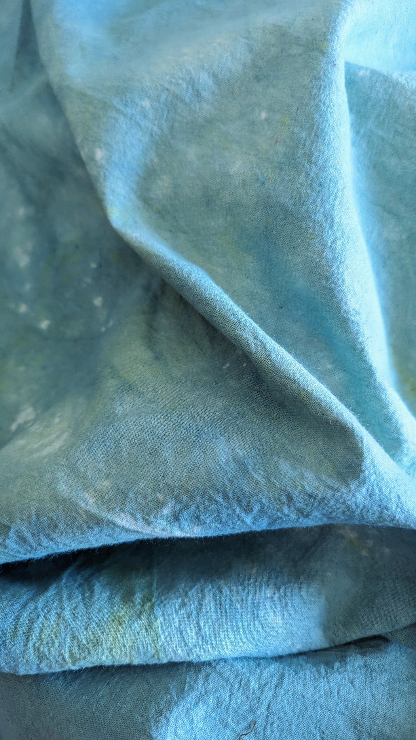 PREORDER: Hand Dyed Organic Cotton Bedspread Blanket (OOAK - Seaglass Turquoise, Indigo) by Connally Goods