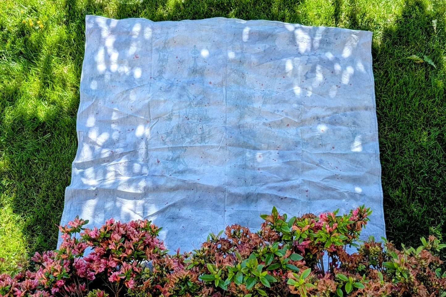 Hand Dyed Organic Cotton Blanket