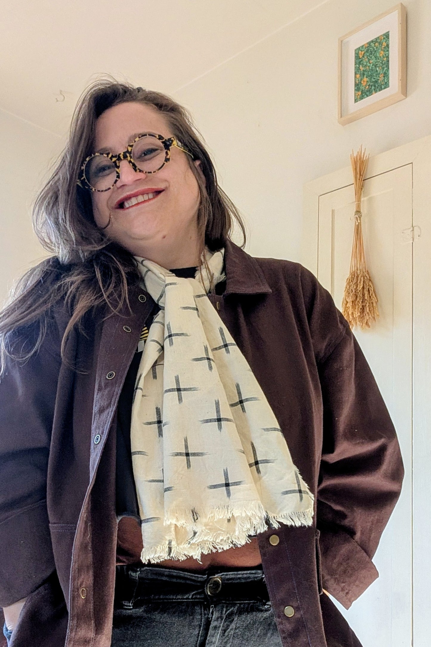 Handwoven Ikat Cotton Scarf by Connally Goods