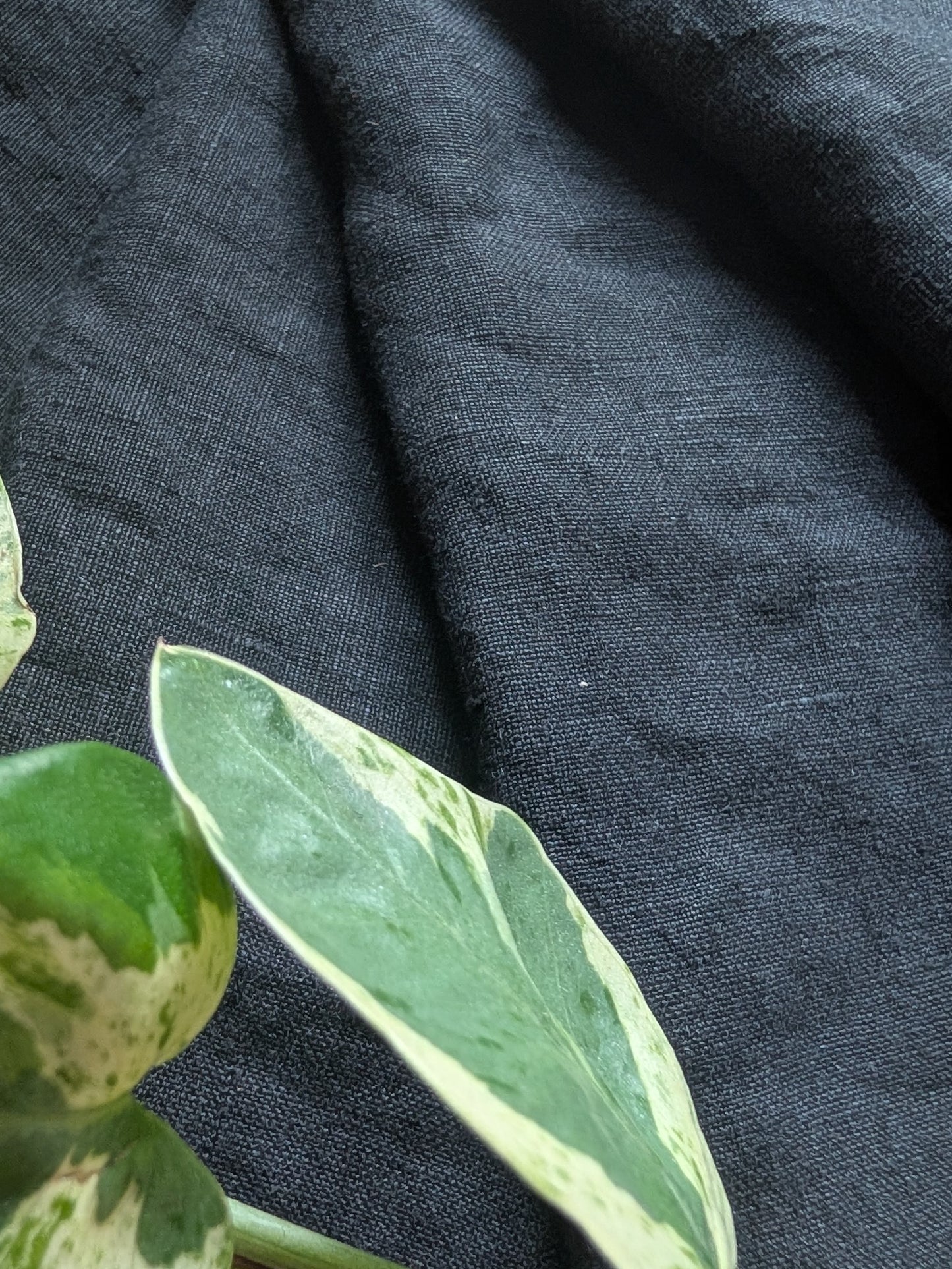 Black linen napkin by Connally Goods