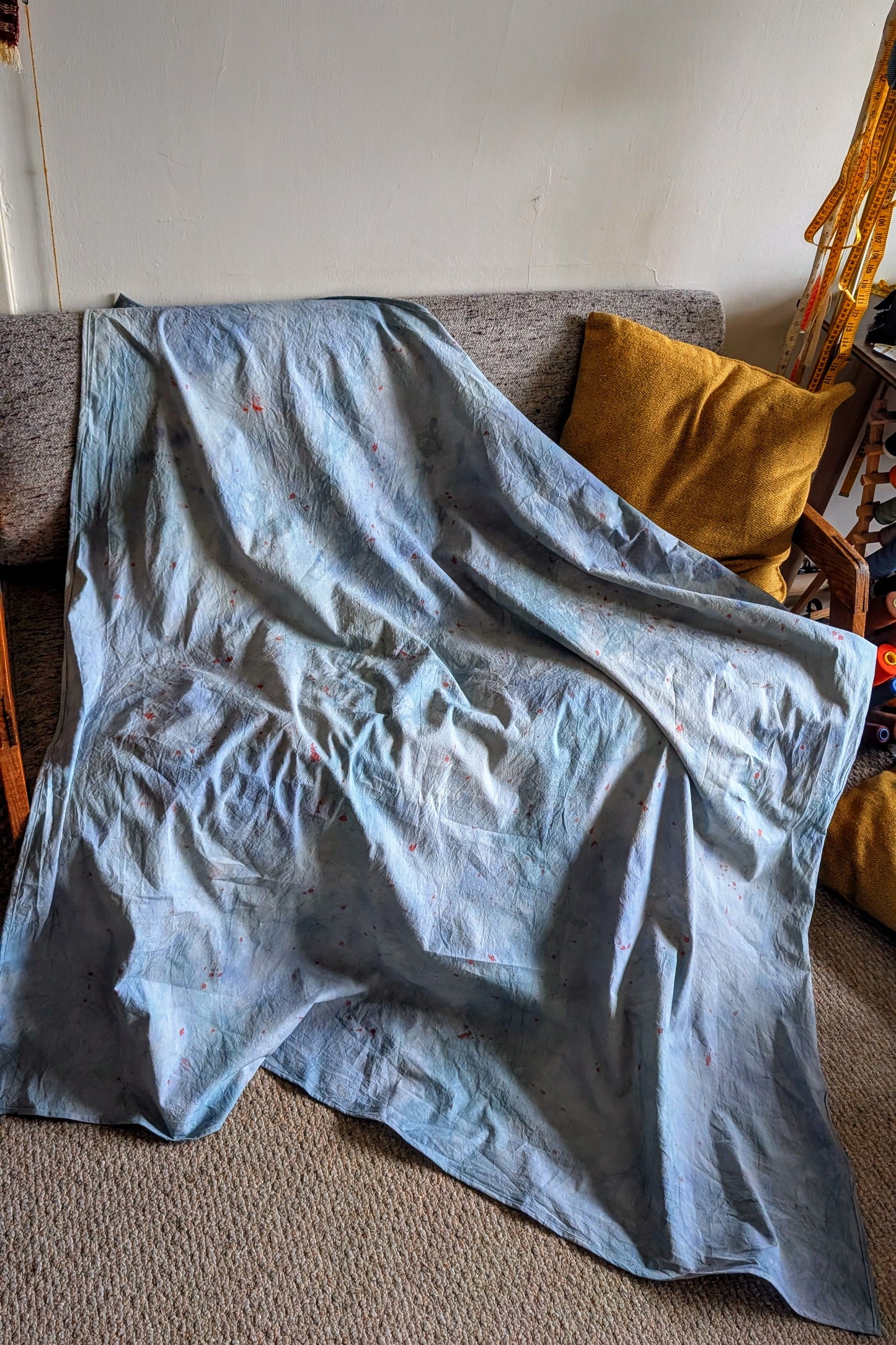 Hand Dyed Organic Cotton Blanket