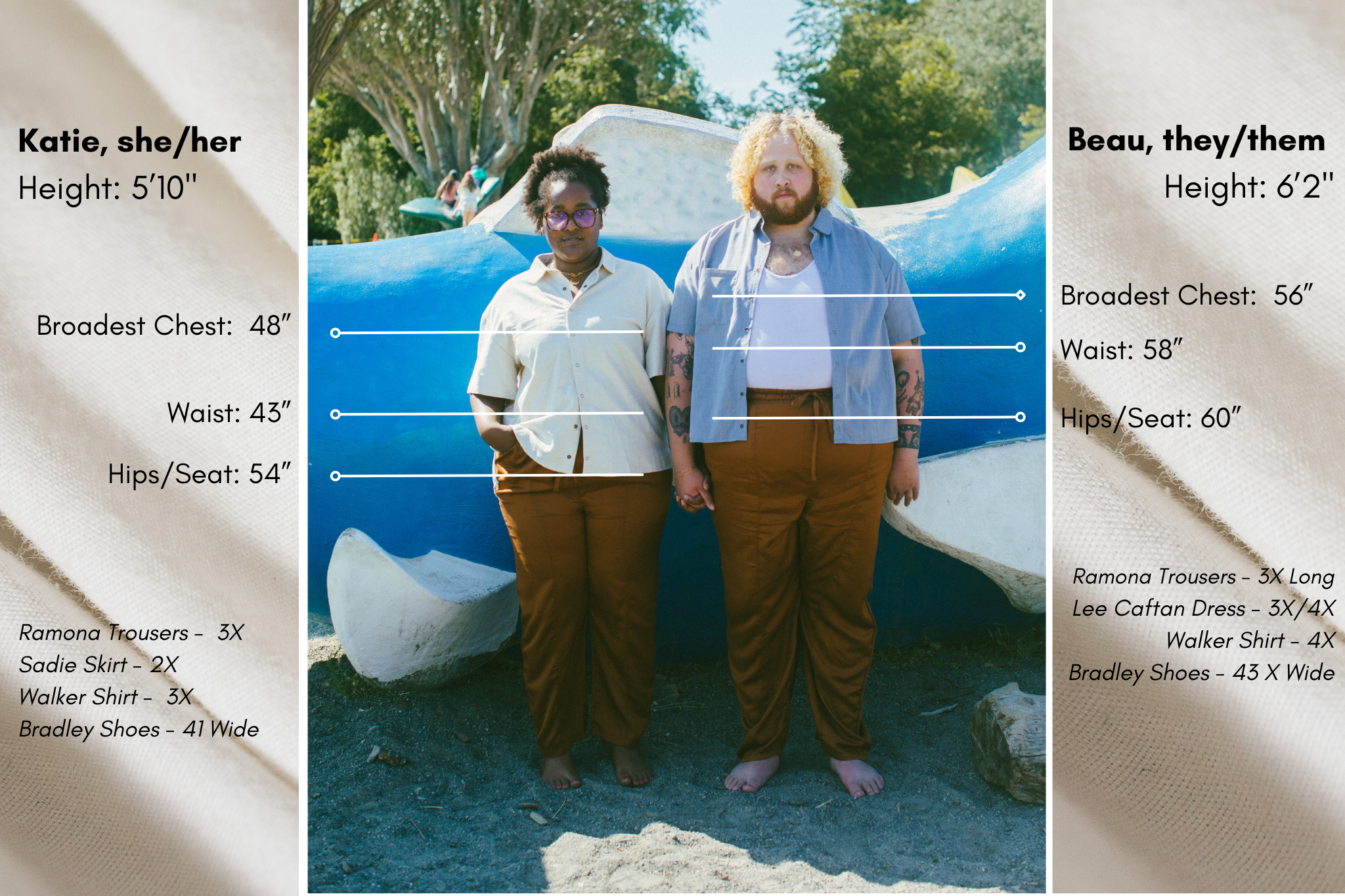 Katie and Beau Measurements
