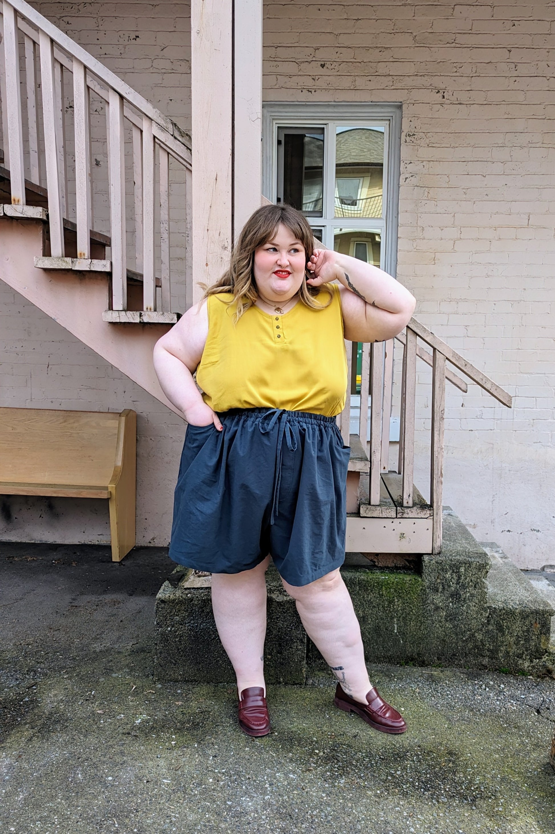 Mae Shorts in Organic Brushed Cotton by Connally Goods