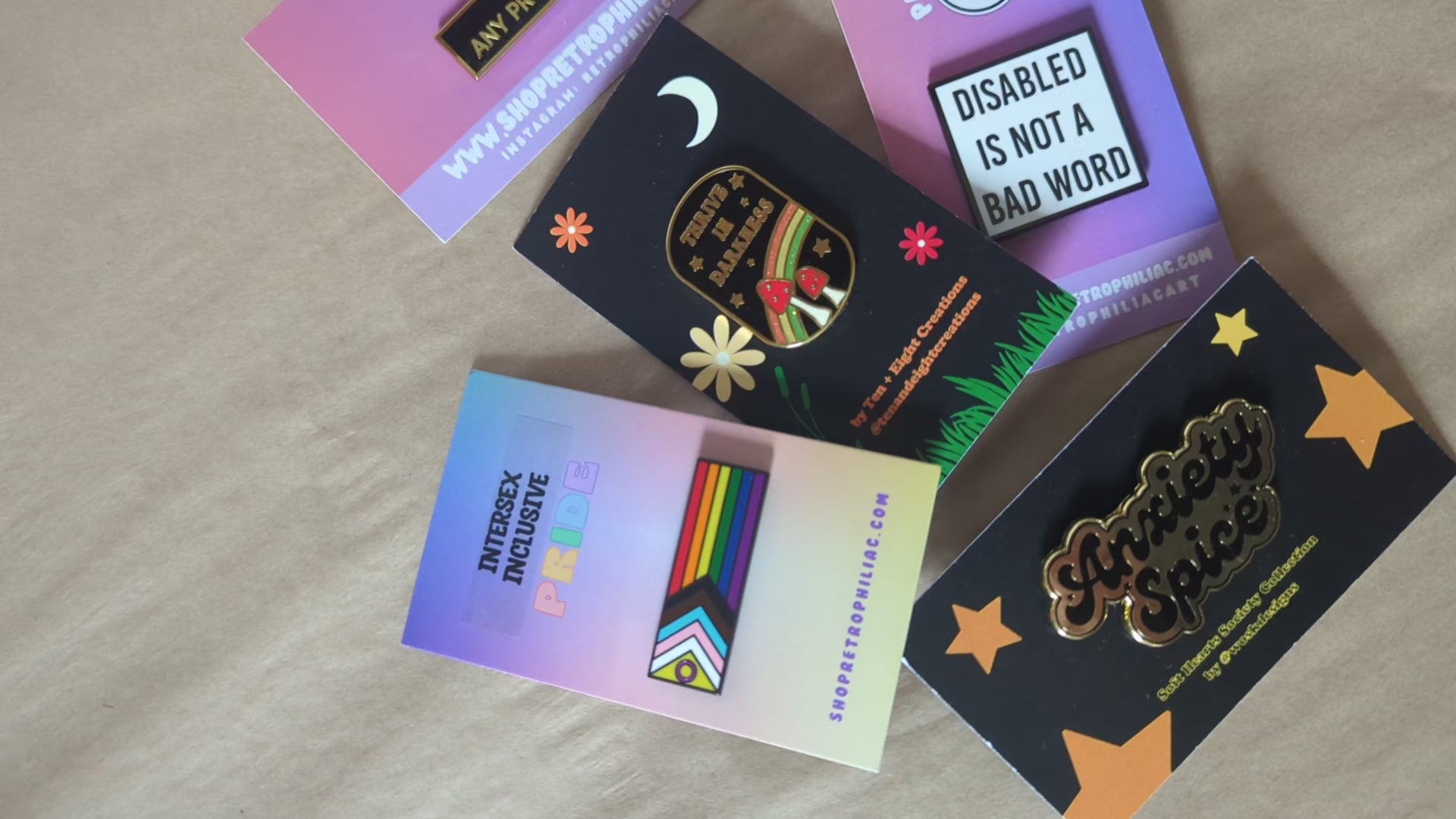 Inclusion Pins (Neurodiversity, Pride, Disability, Pronouns) By Retrophiliac by Connally Goods