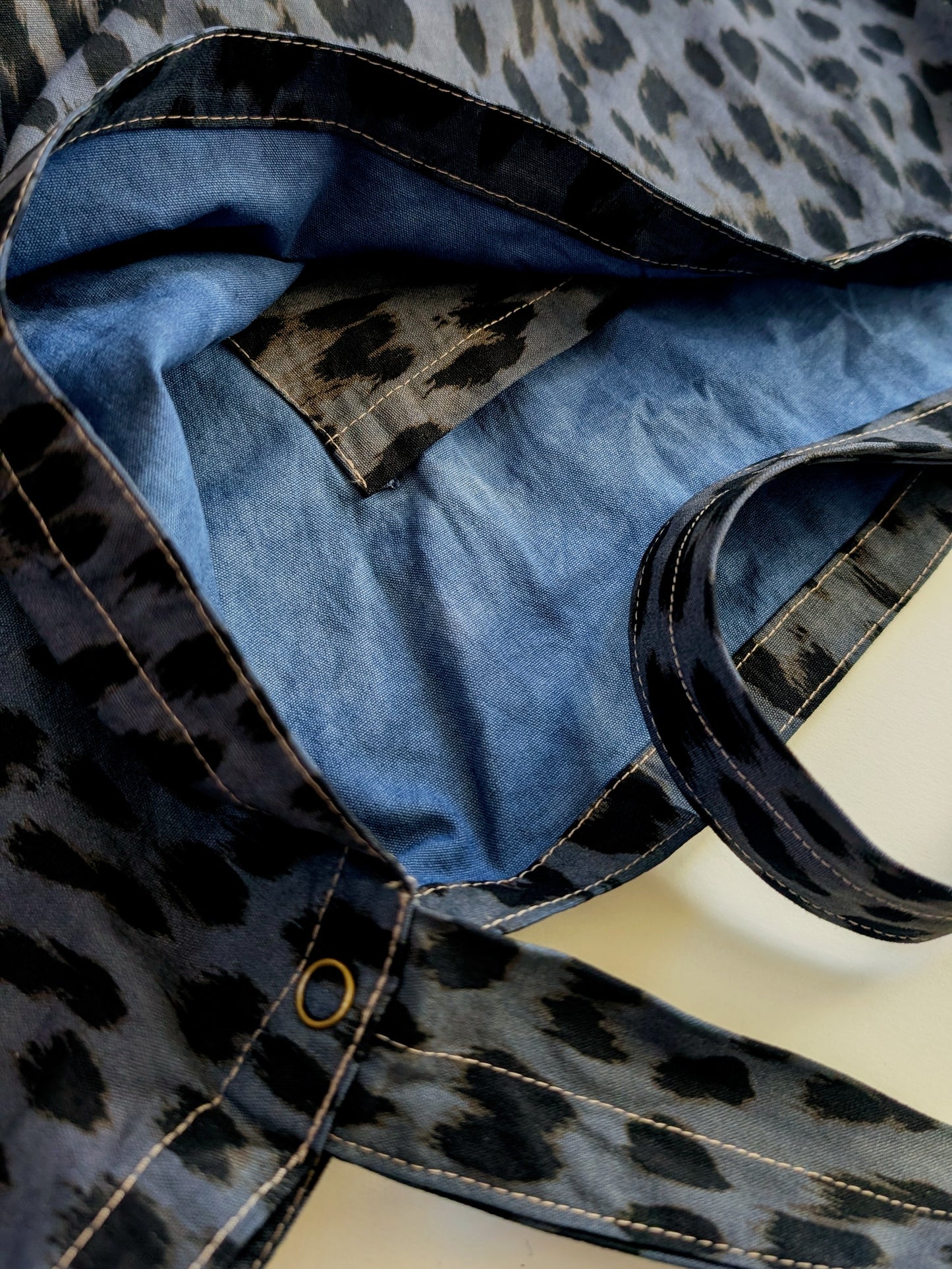 Loud Leopard × Connally Goods Blue Leopard Print Tote Bag (Limited Edition)