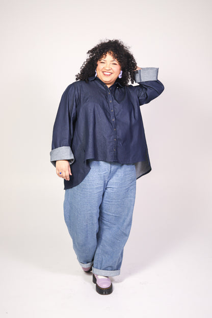 Astrid Shirt in Lightweight 6oz Denim (100% Cotton)