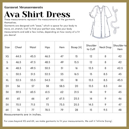 Ava Shirt Dress in Striped Cotton-Linen