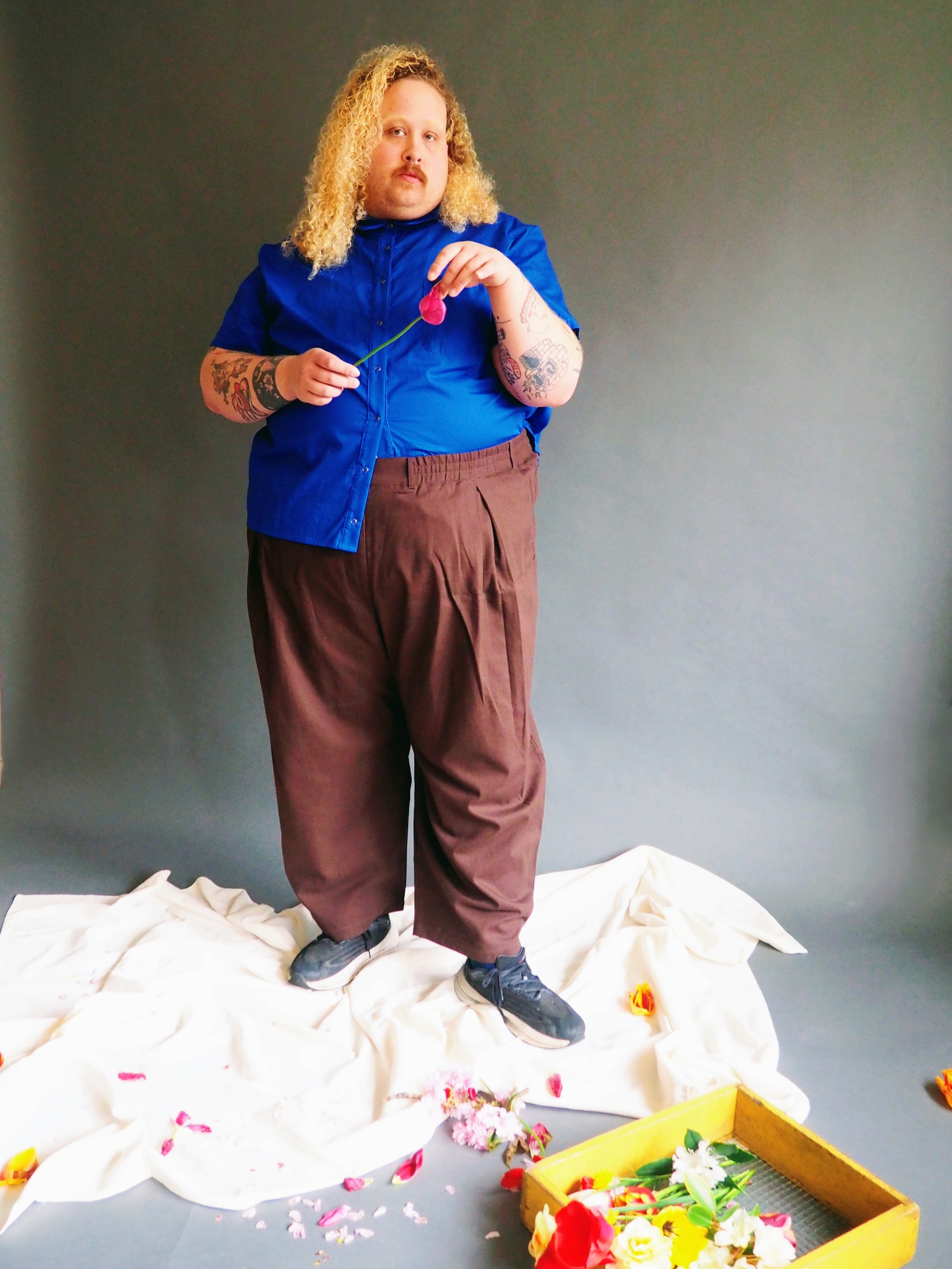 Ali Shirt in Cobalt Blue by Connally Goods