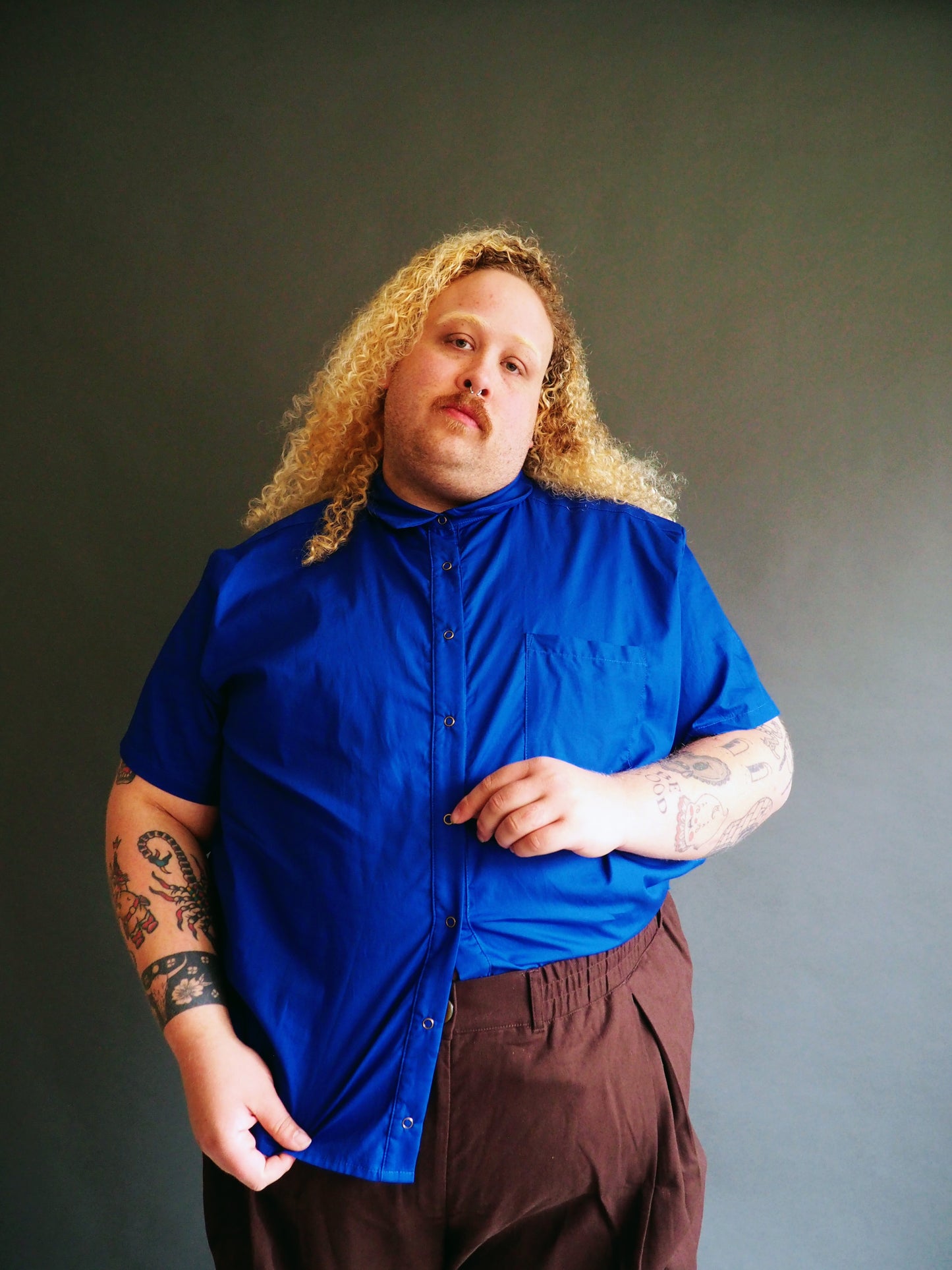 Ali Shirt in Cobalt Blue by Connally Goods
