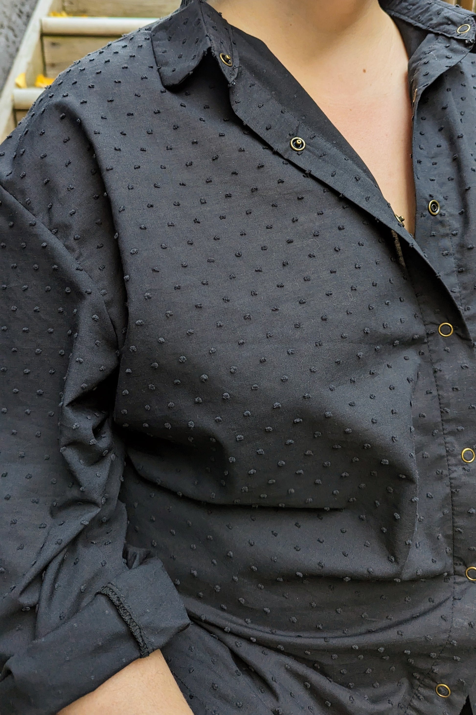 Ginsburg Shirt in Swiss Dot Cotton by Connally Goods