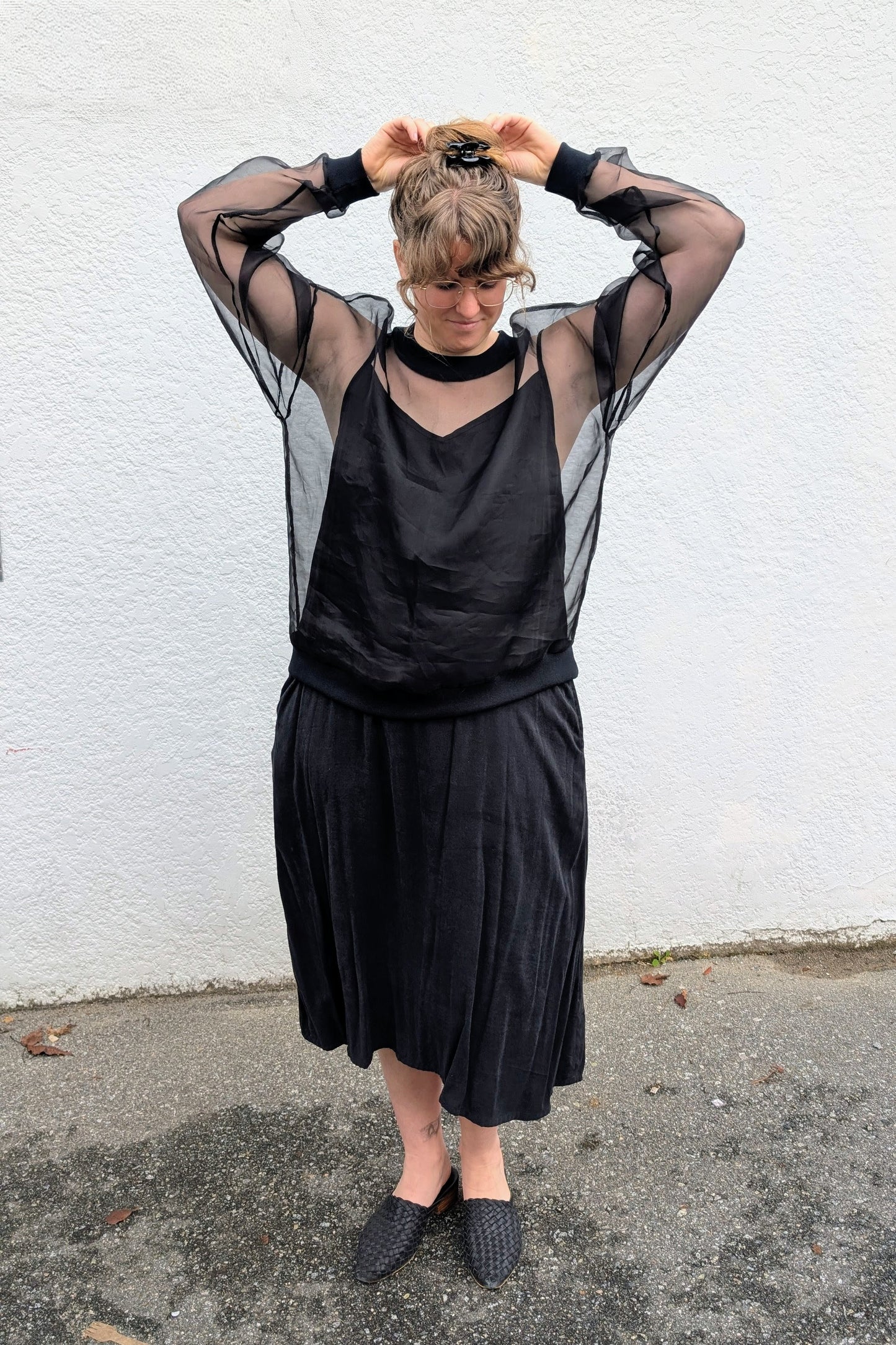 Katrina silk organza pullover by Connally Goods