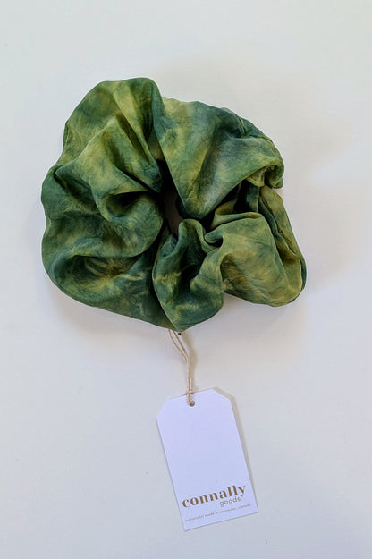 Hand-Dyed Jumbo Silk Scrunchie