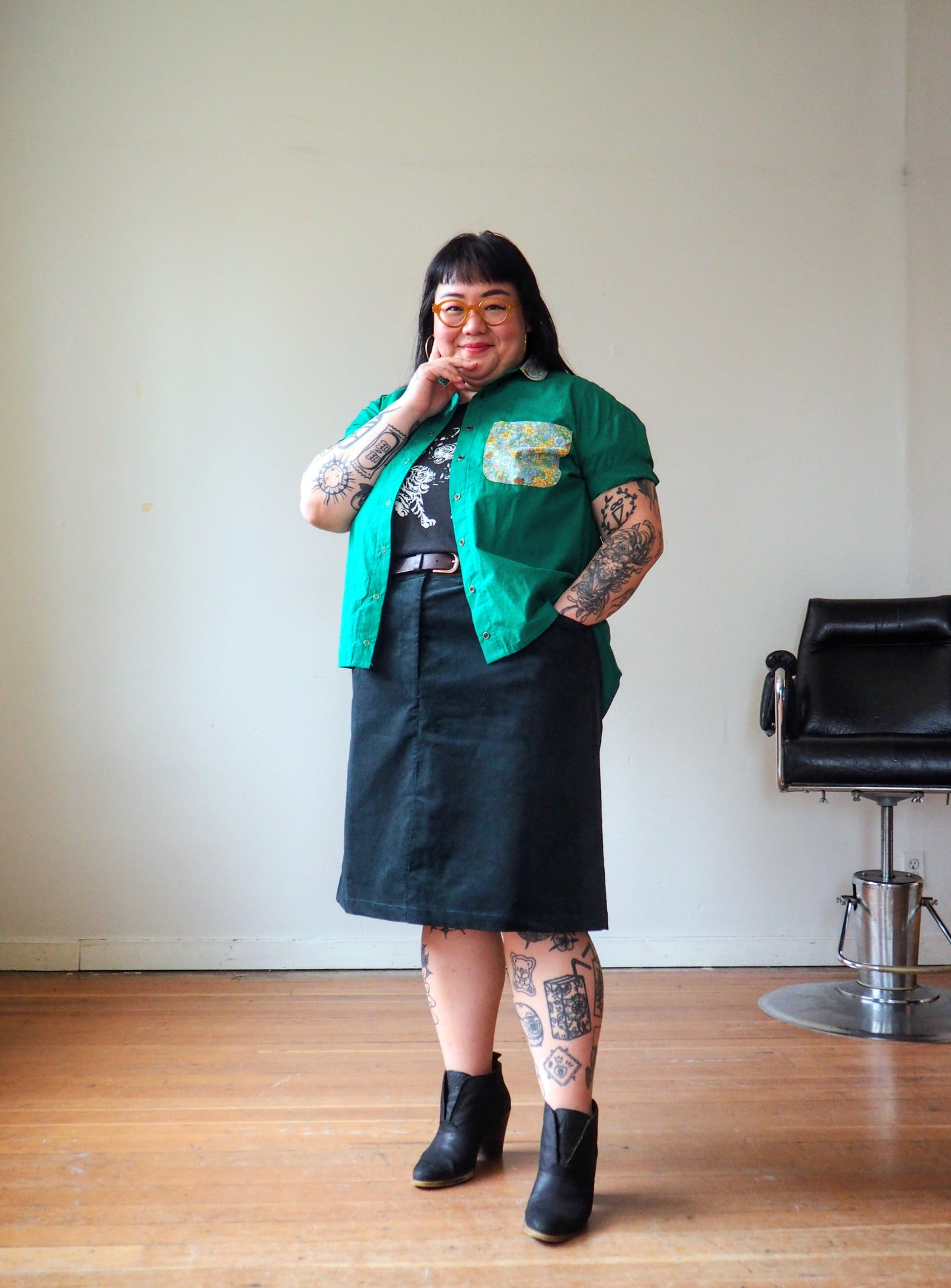 Kipling Corduroy Skirt in Dark Spruce