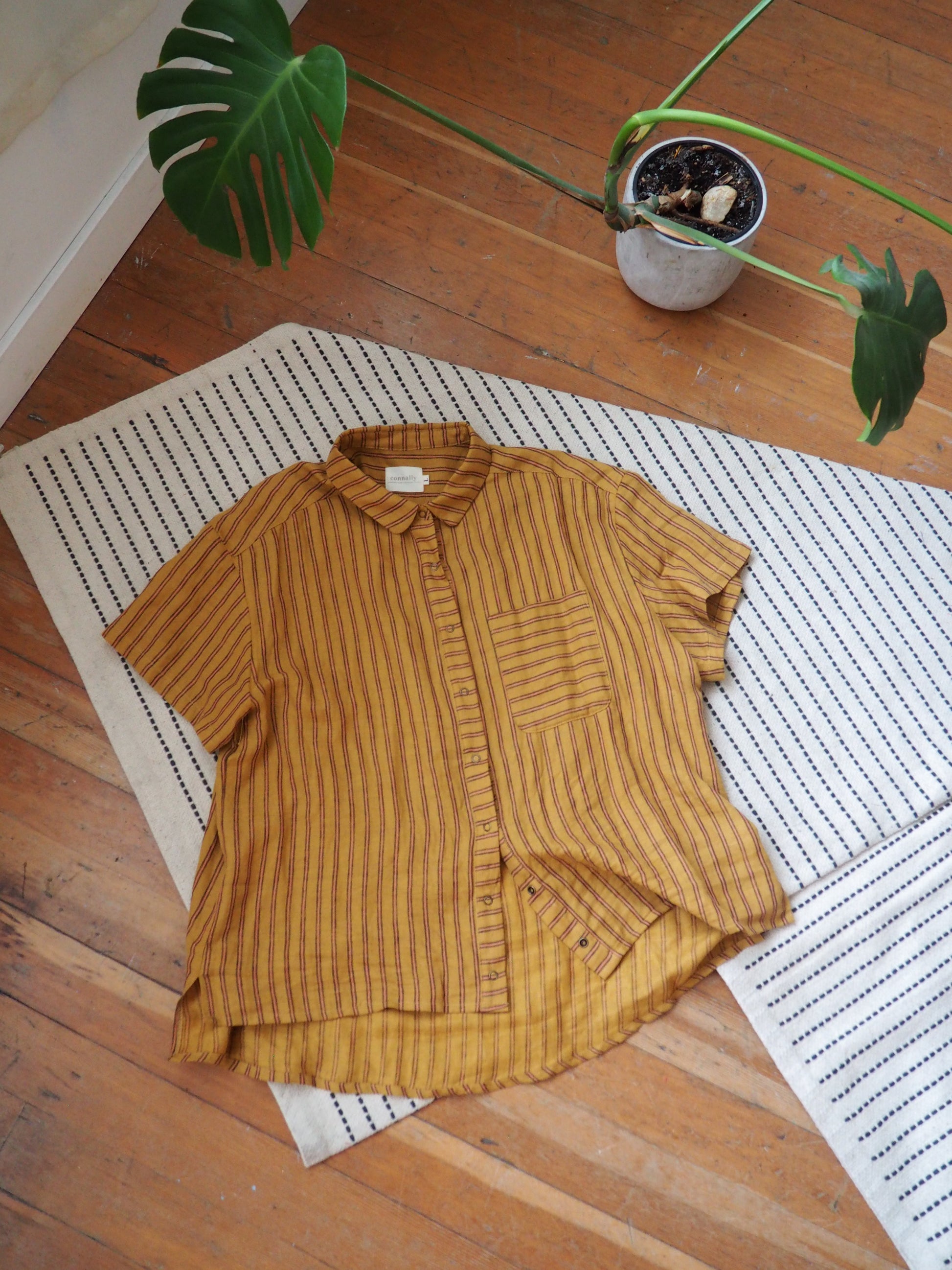 Ali Shirt in Amber Stripe by Connally Goods