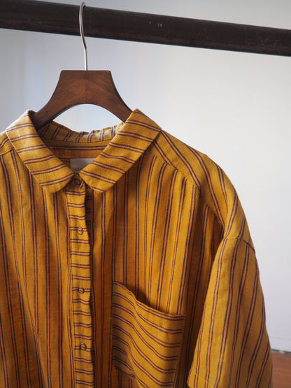 Ali Shirt in Amber Stripe by Connally Goods