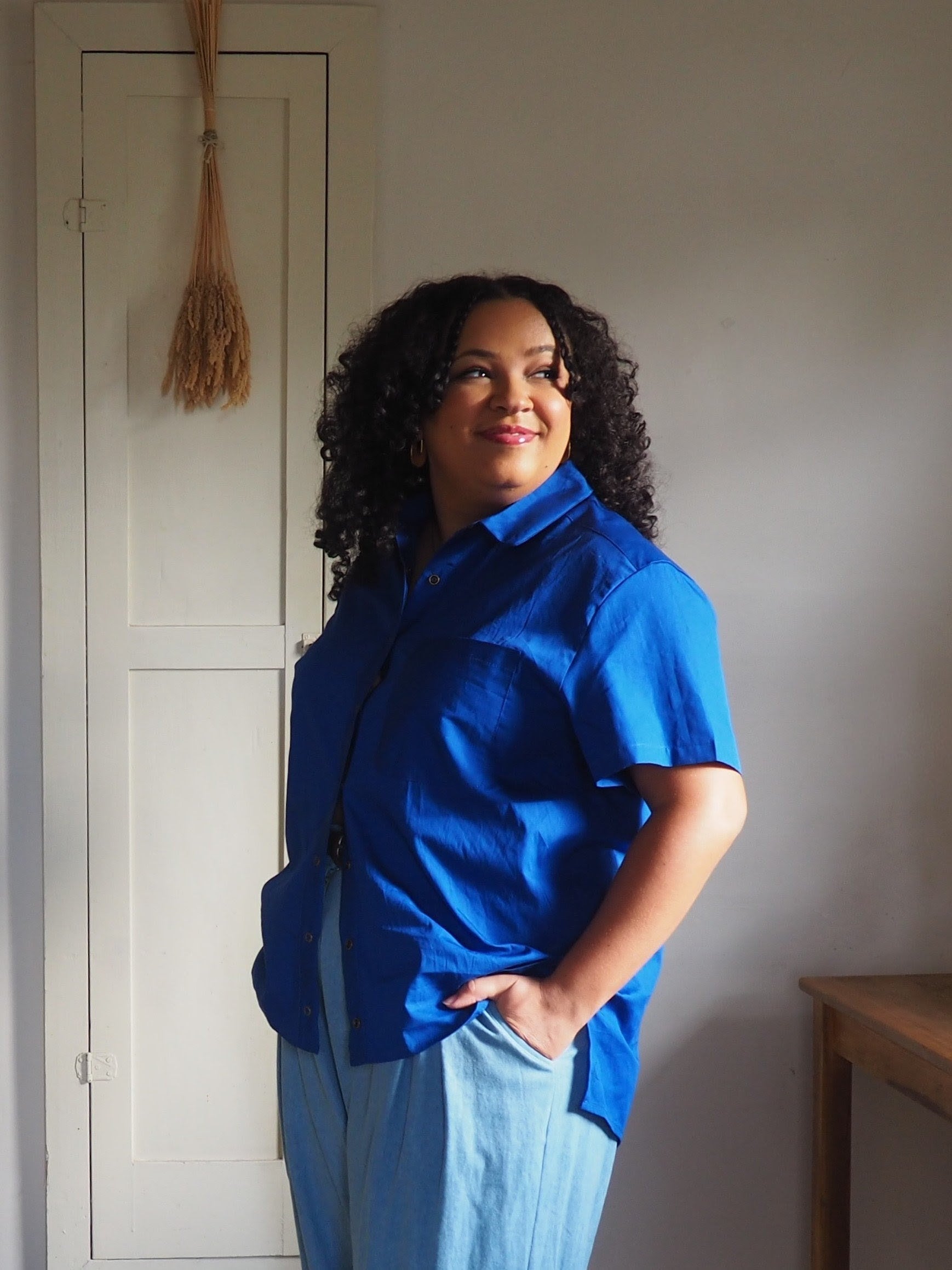 Ali Shirt in Cobalt Blue by Connally Goods