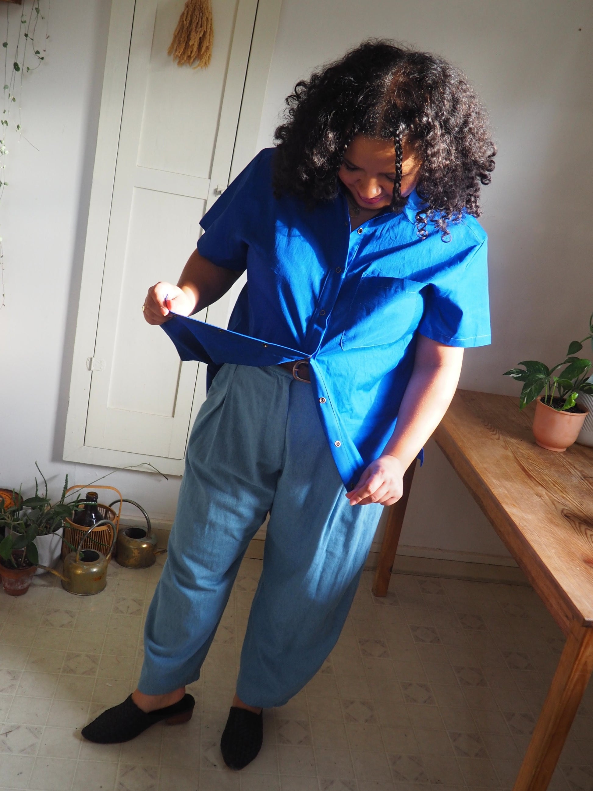 Ali Shirt in Cobalt Blue by Connally Goods