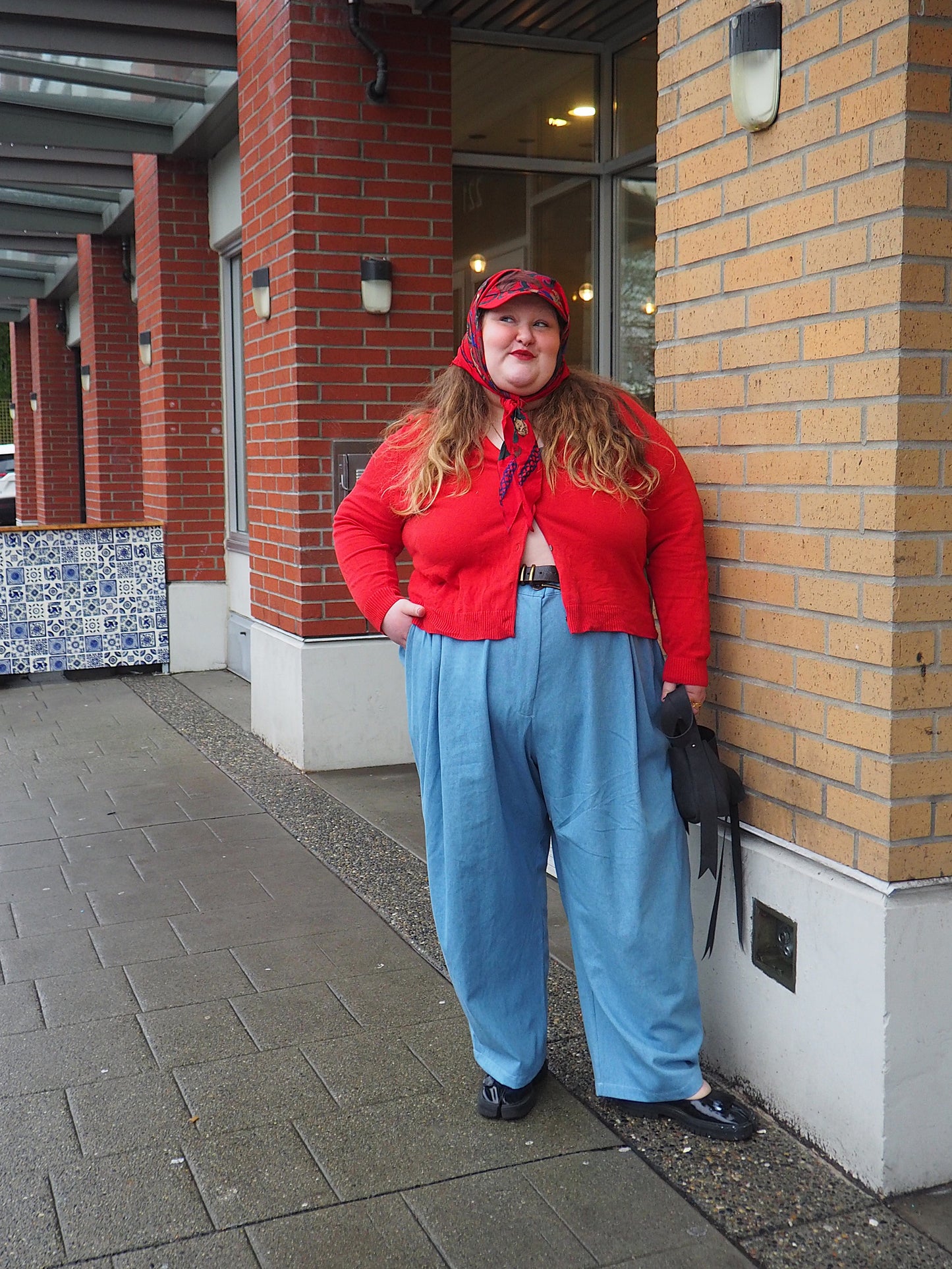 Amy Trousers in Chambray Cotton