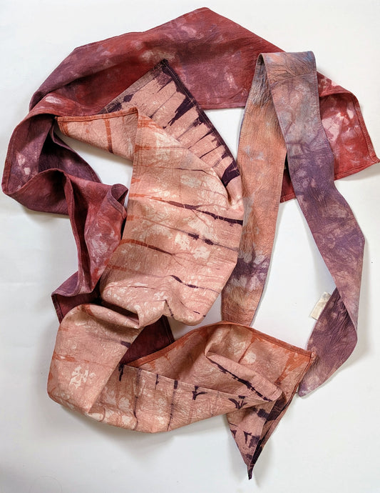Hand Dyed Organic Cotton Scarf Bundle (Purple Sunset) by Connally Goods