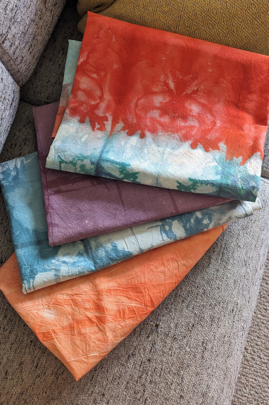 Hand Dyed Organic Cotton Blanket