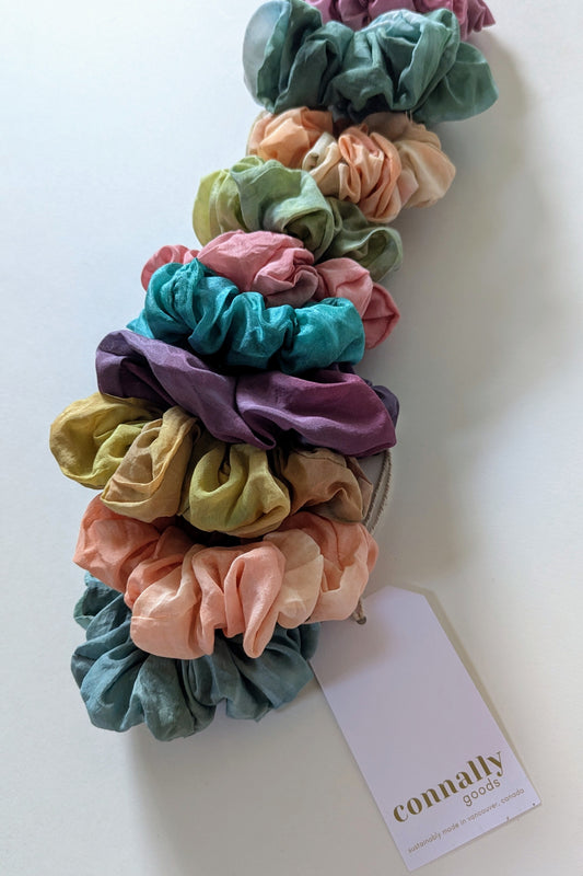 Hand-Dyed Silk Scrunchie Set (One-Of-A-Kind)