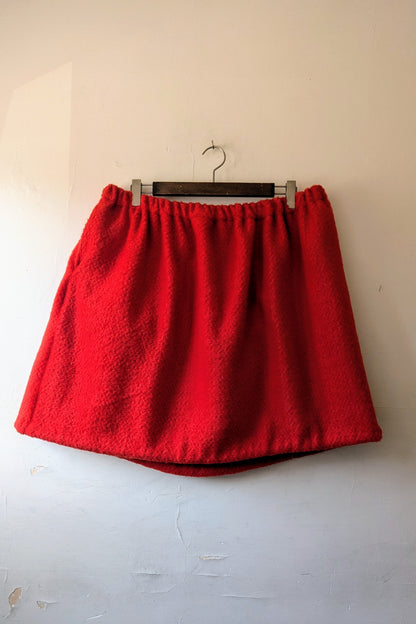 Red Lined Wool Twirly Skirt (Sample Sale, Assorted Sizes)