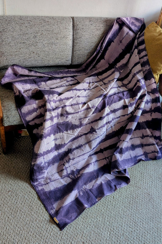 Hand Dyed Organic Cotton Blanket