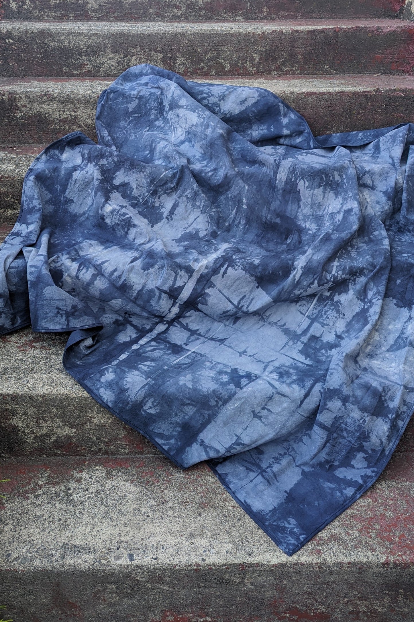 PREORDER: Hand Dyed Organic Cotton Bedspread Blanket (OOAK - Indigo ) by Connally Goods