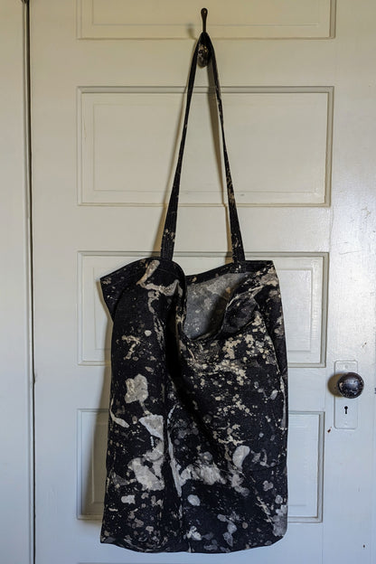 Denim Tote Bag with Extra-Long Strap (Acid Wash) by Connally Goods