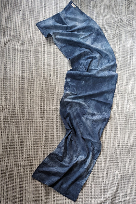 Hand Dyed Organic Cotton Scarf (OOAK - Indigo Waters) by Connally Goods