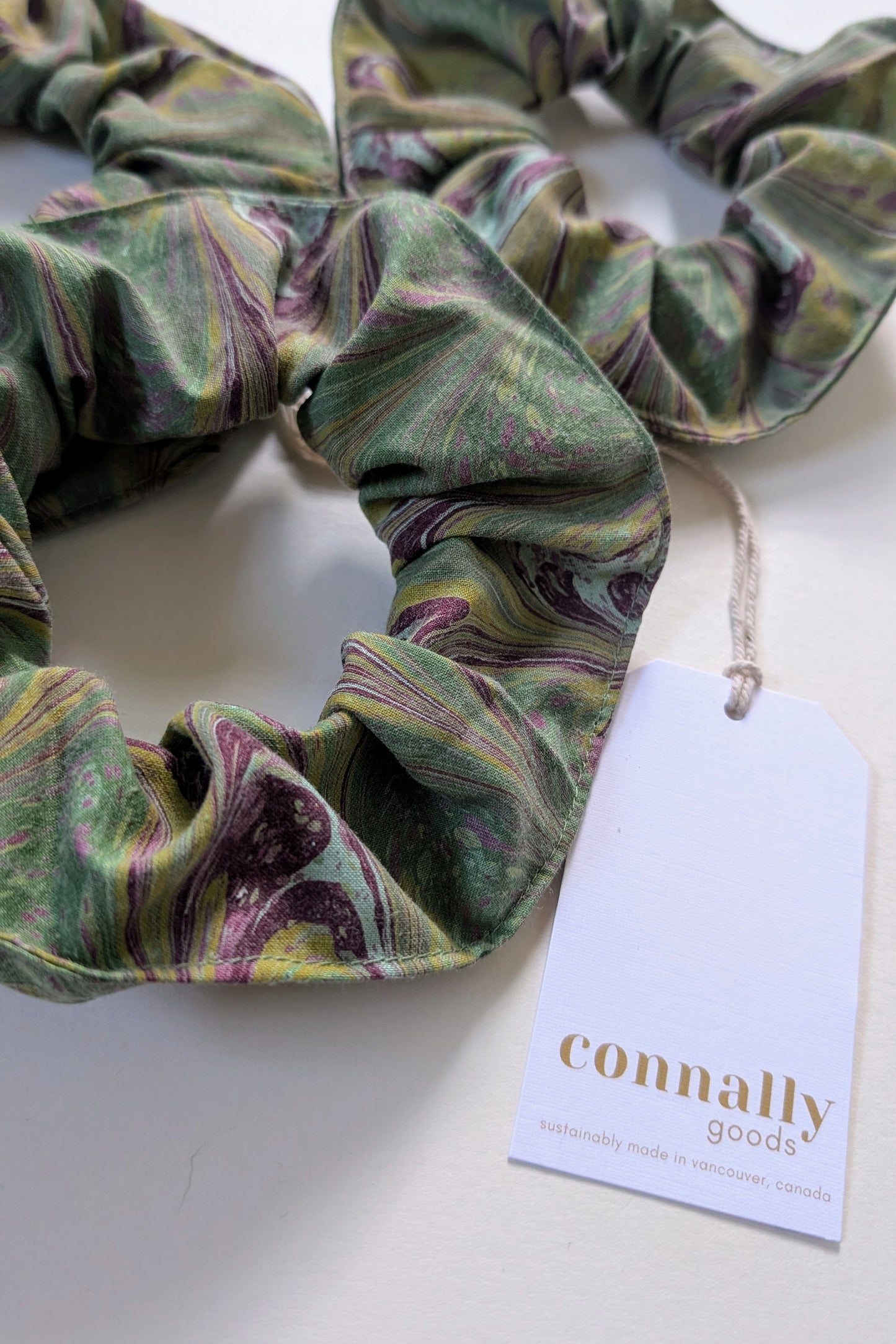 Jumbo Hand-Marbled Cotton Scrunchie